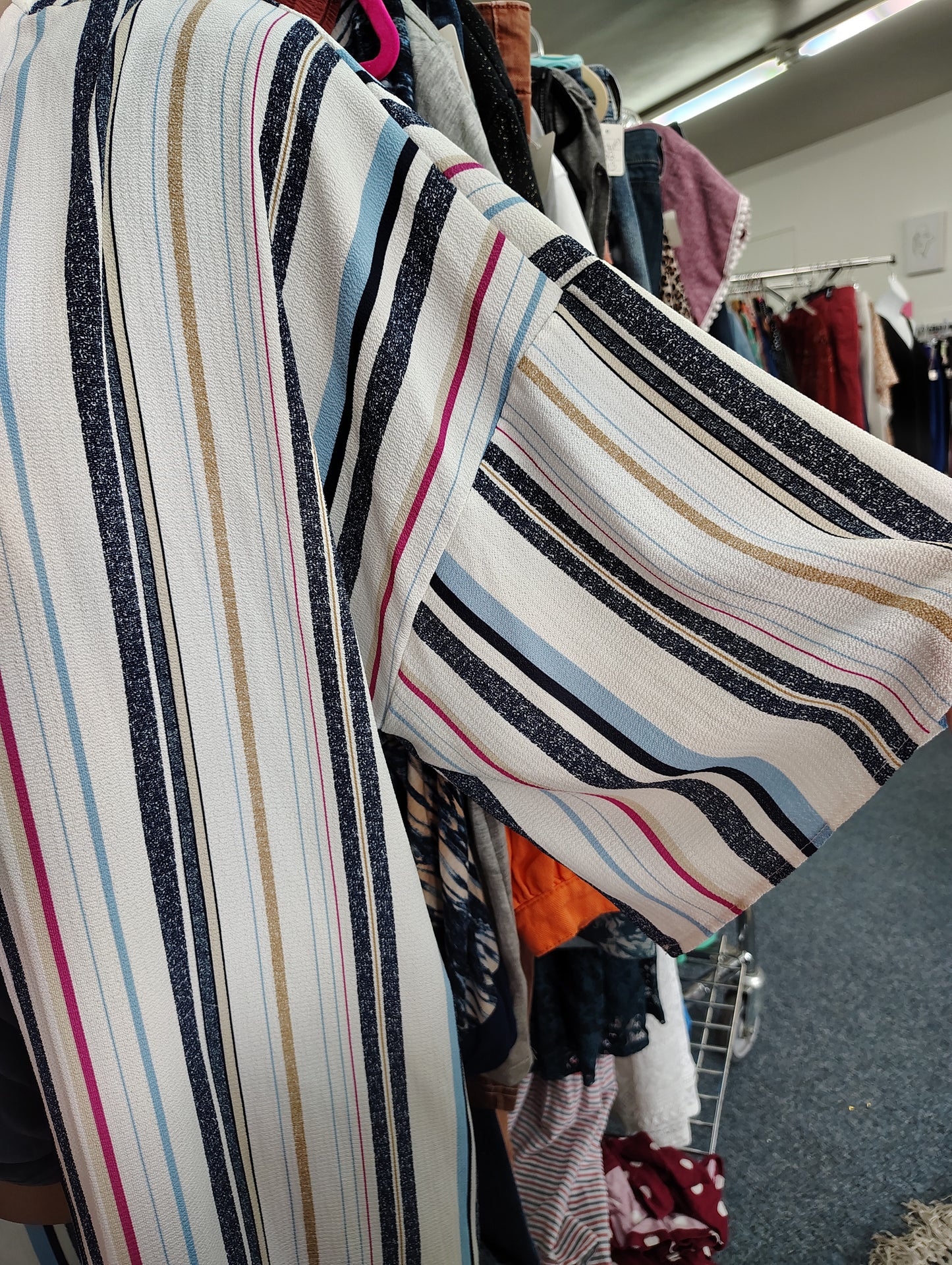 Haptics longer stripes kimono size 3x