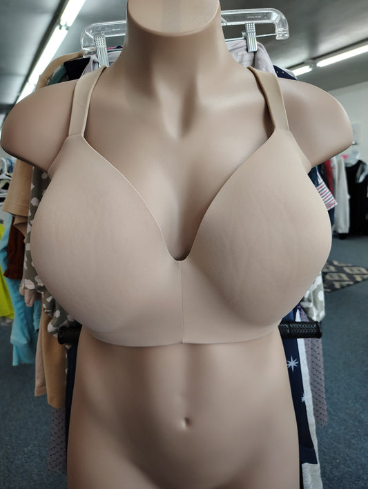 Lane Bryant Cacique t-shirt wireless nude bra size 46DDD