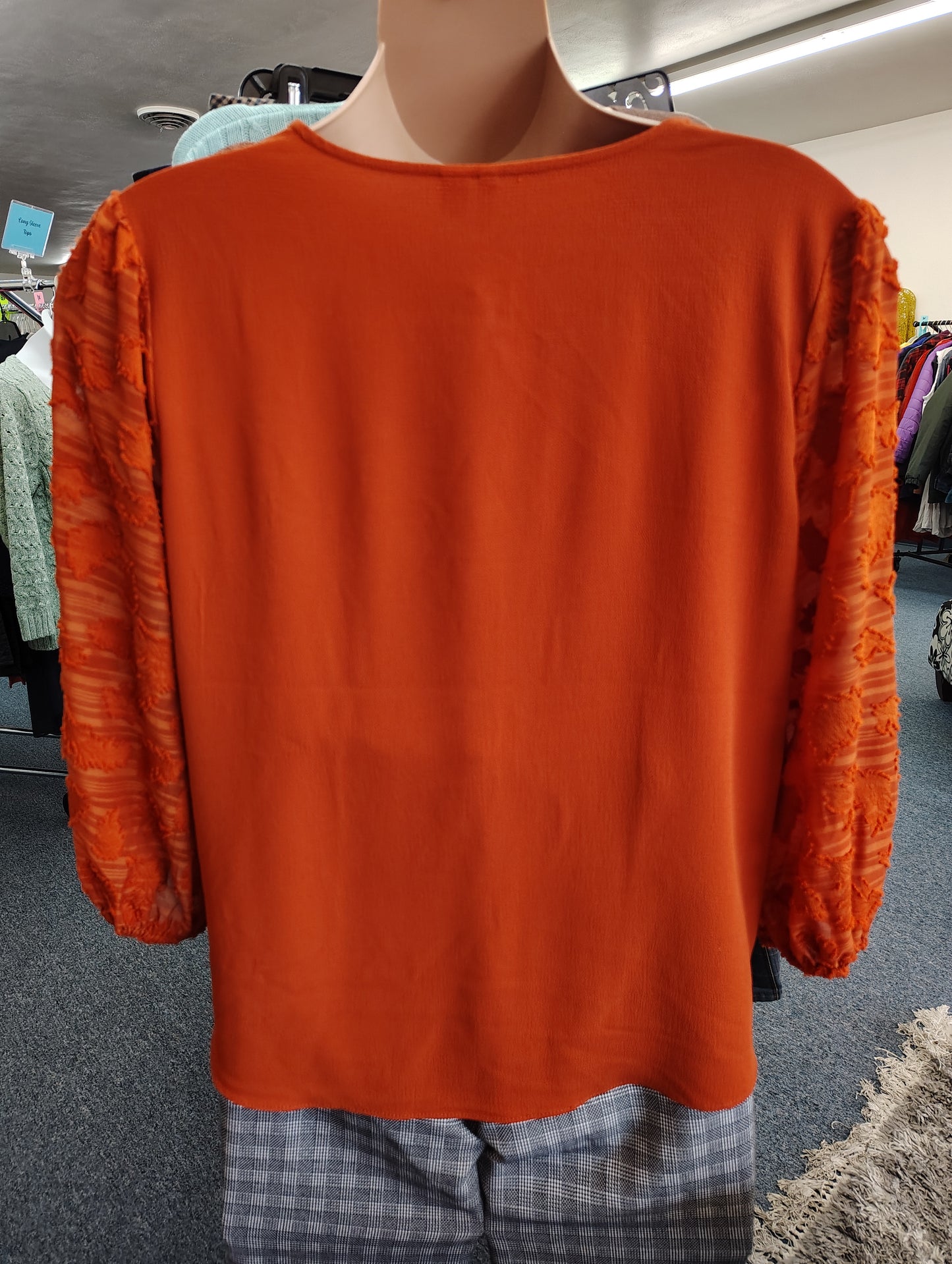 Cato orange dressy work top size xl