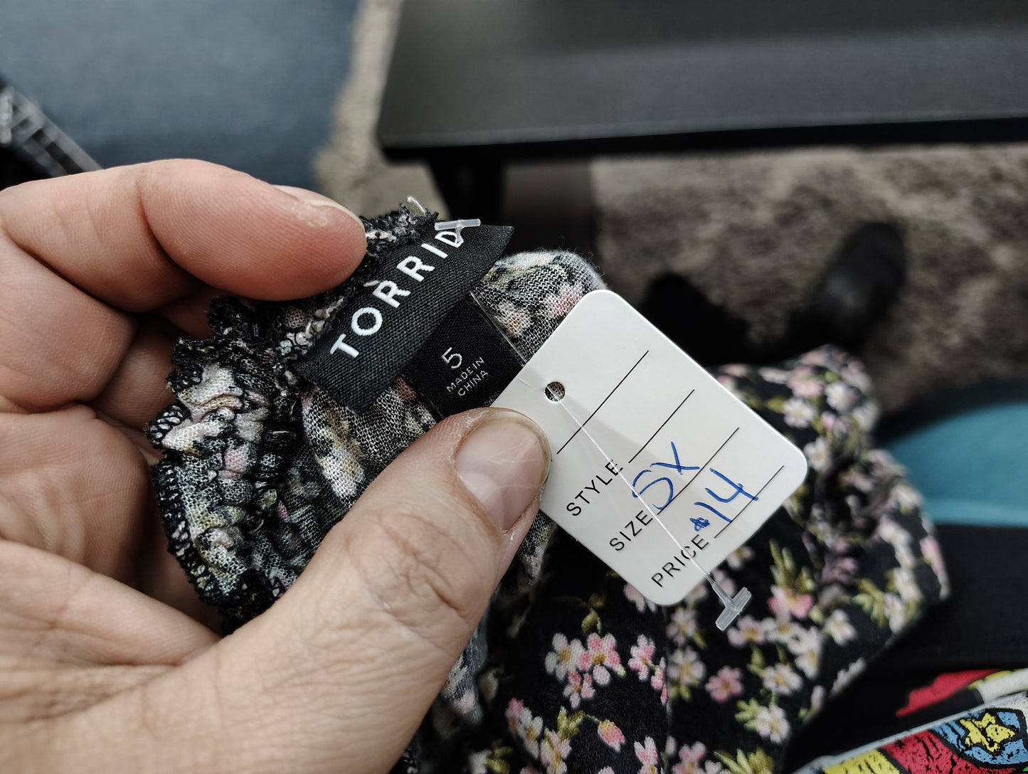 Torrid floral off the shoulder babydoll top size 5x