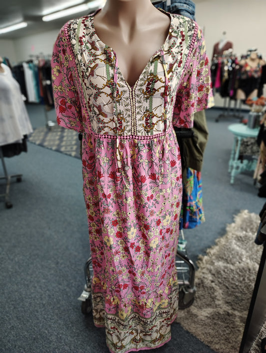 Rusty Dusty NWT pink boho maxi dress size 4x