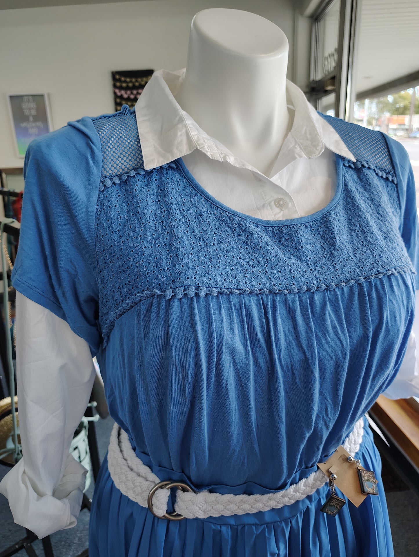 AB Studio blue bib top size 1x