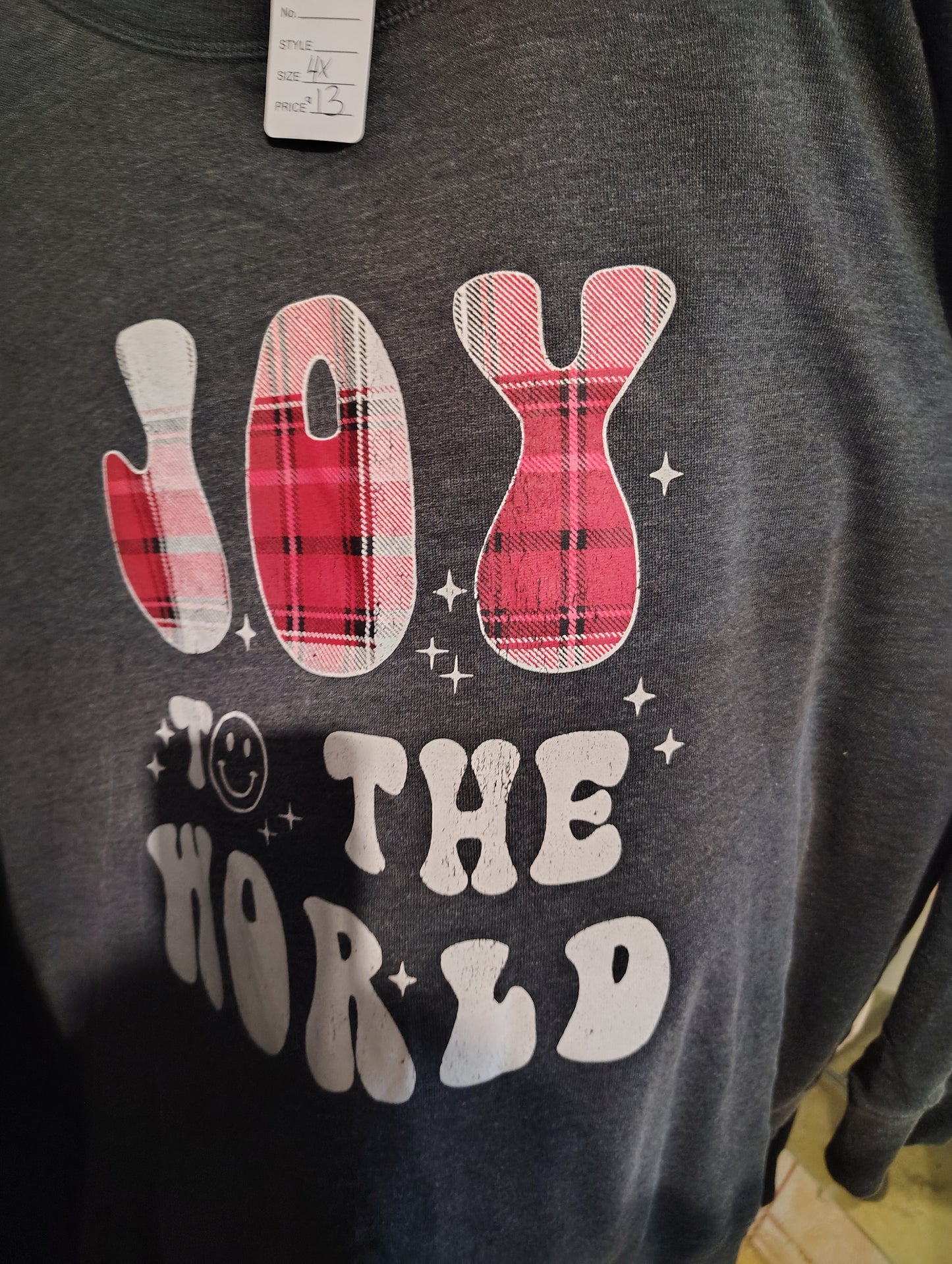 Maurices Joy to the World gray sweatshirt size 4x