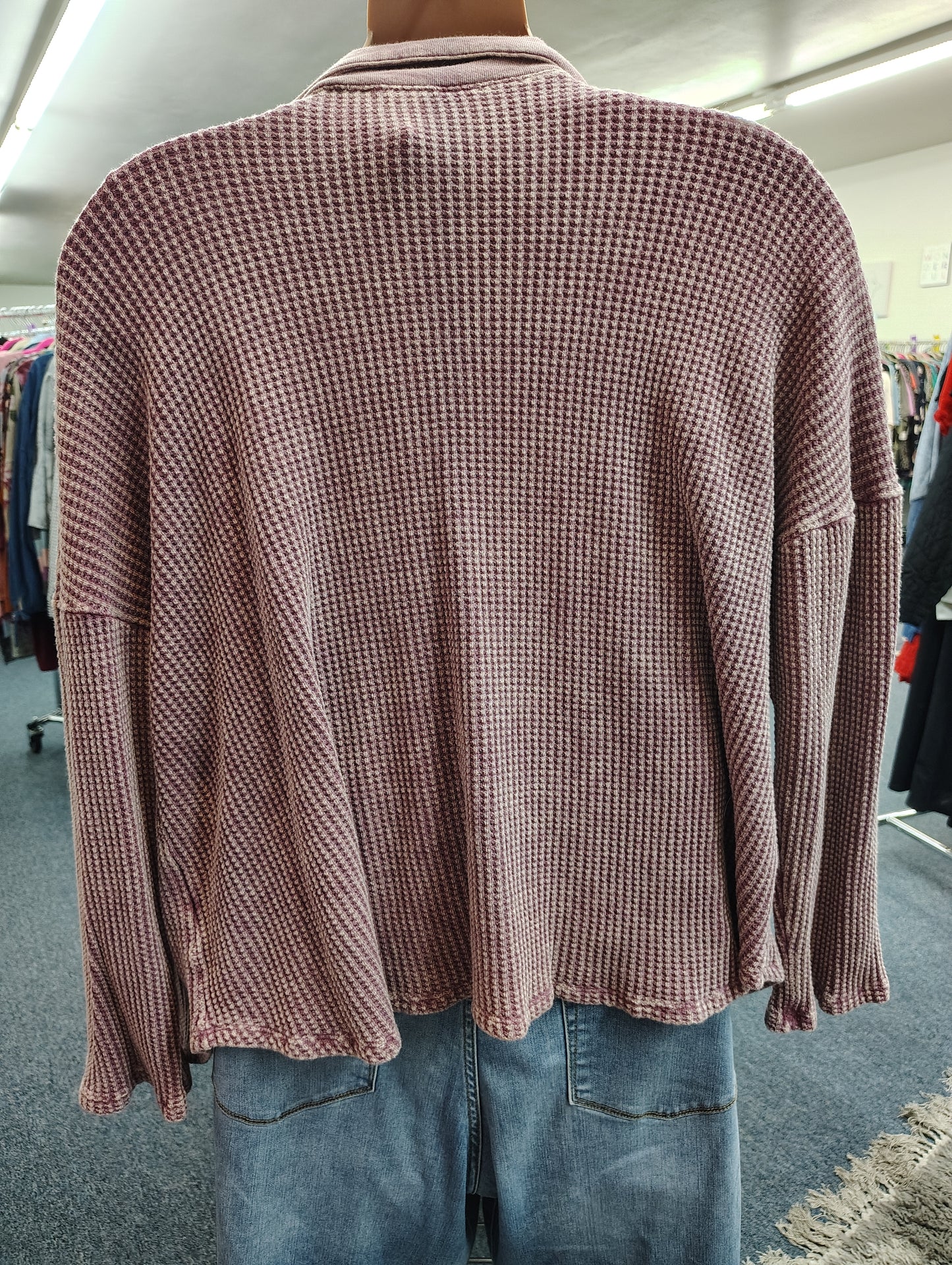 Bucketlist thermal maroon shacket size 3x