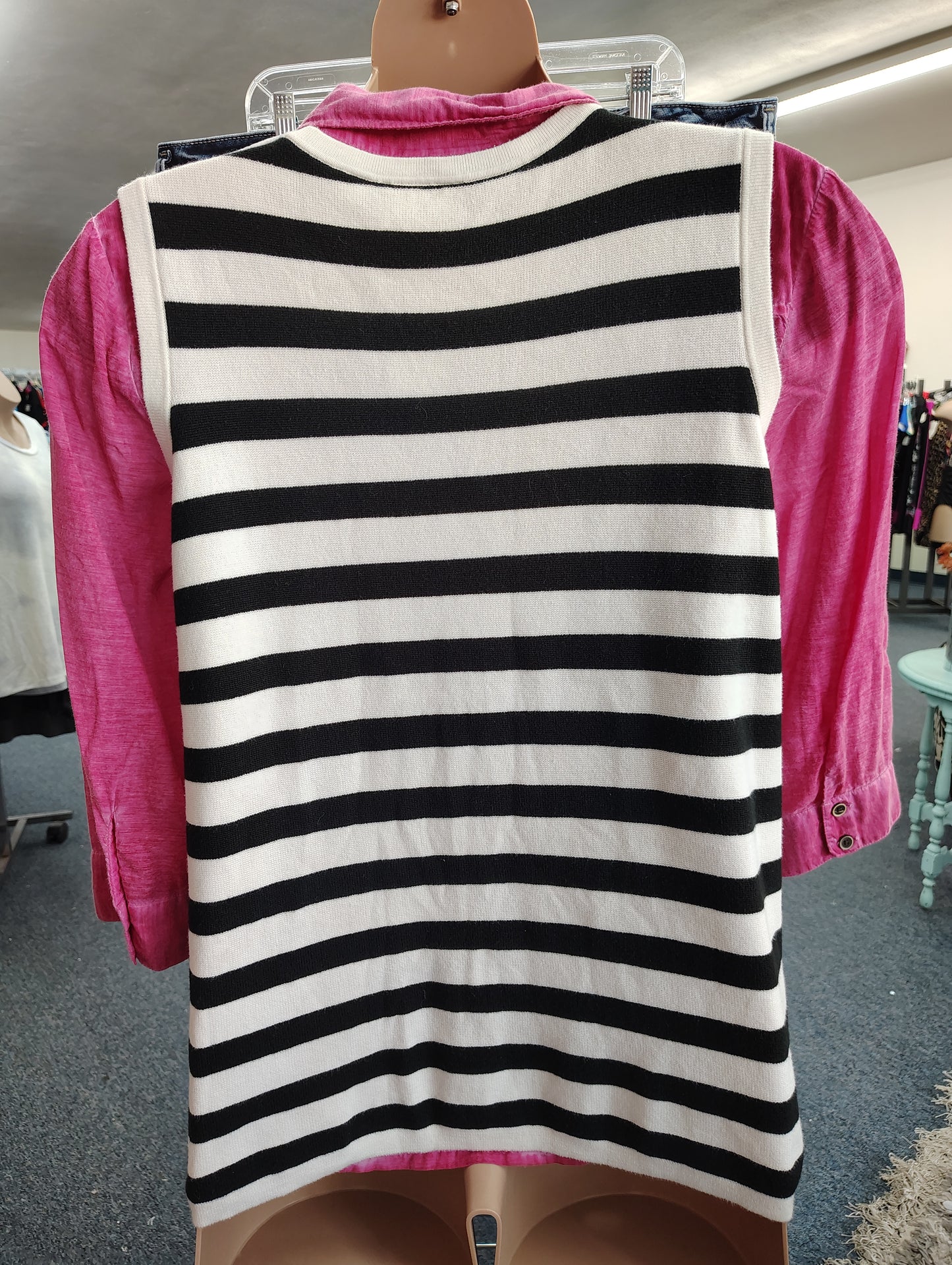 Elisabeth by Liz Claiborne striped knit vest top size 2x