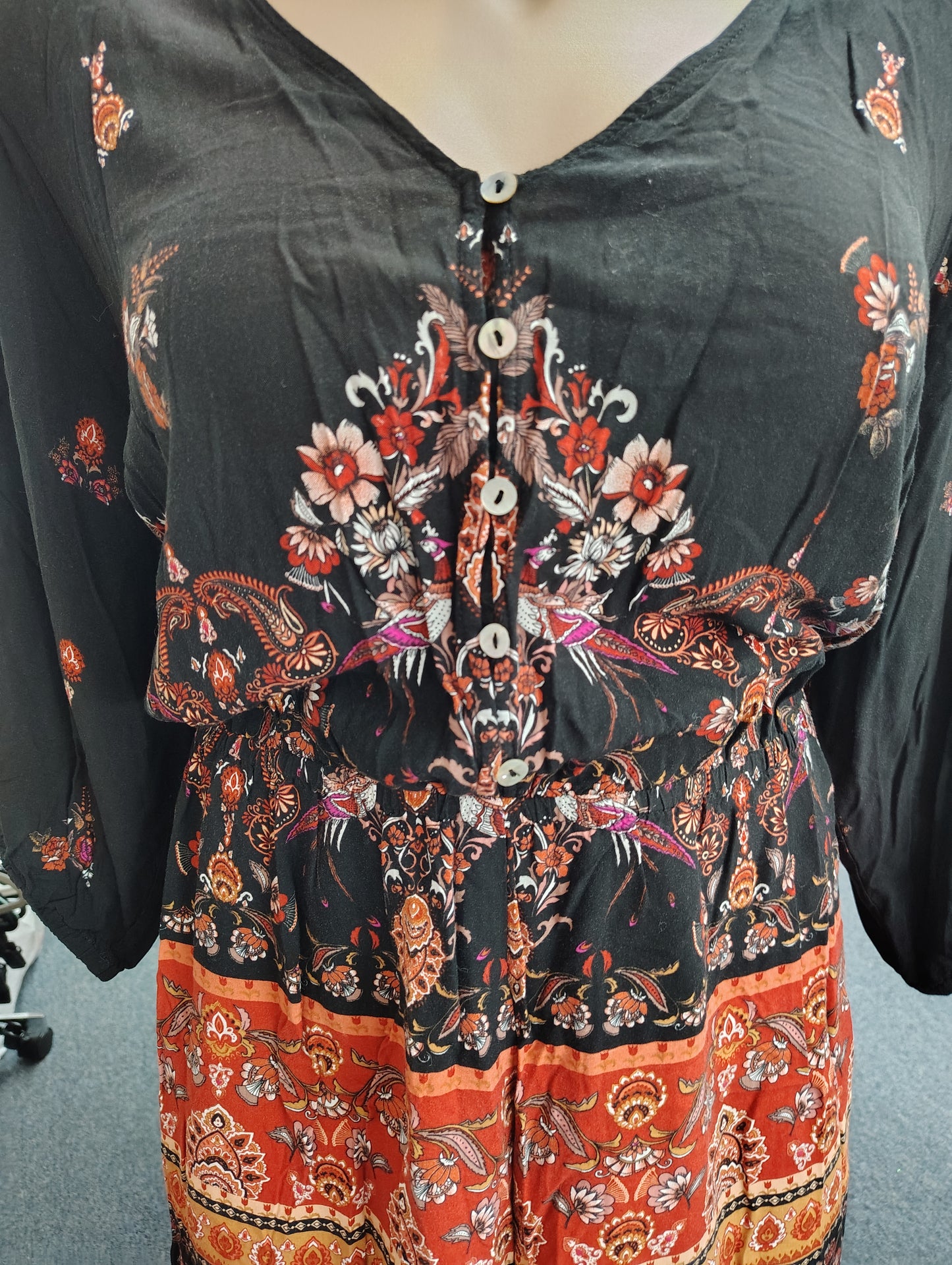 City Chic long sleeve floral romper size 3x 24