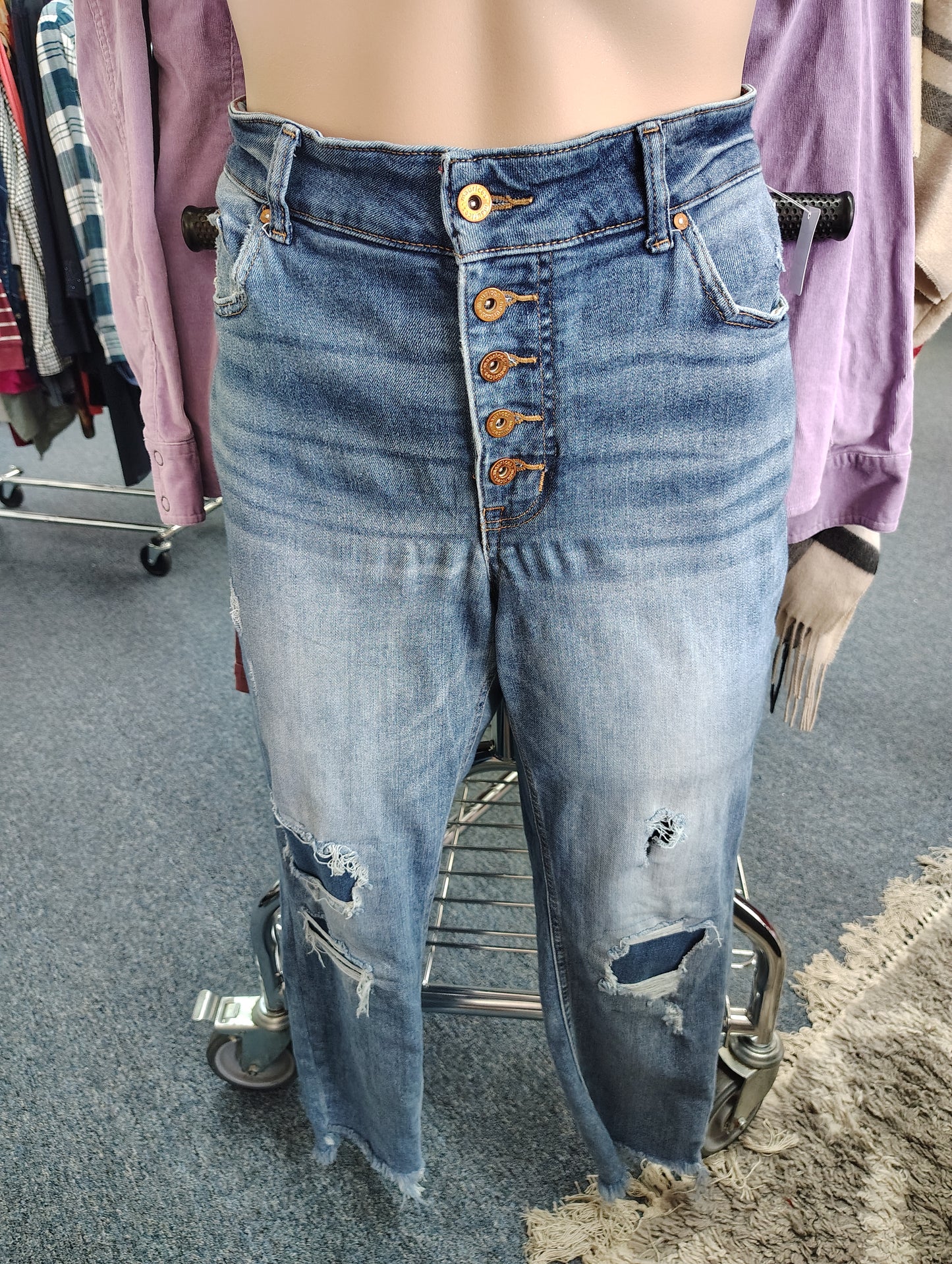 Maurices distressed high rise super skinny jeans size 20w