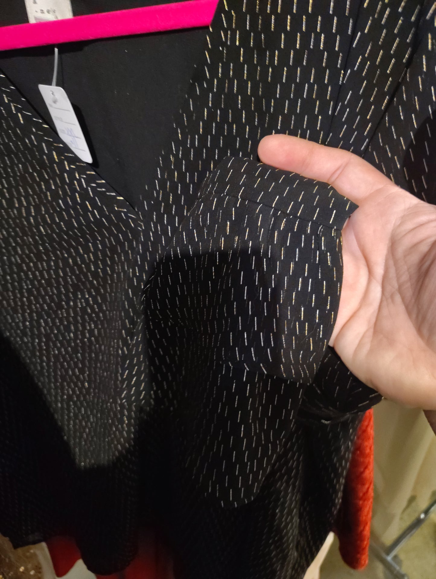 a new day black and gold flecked dressy top size XXL