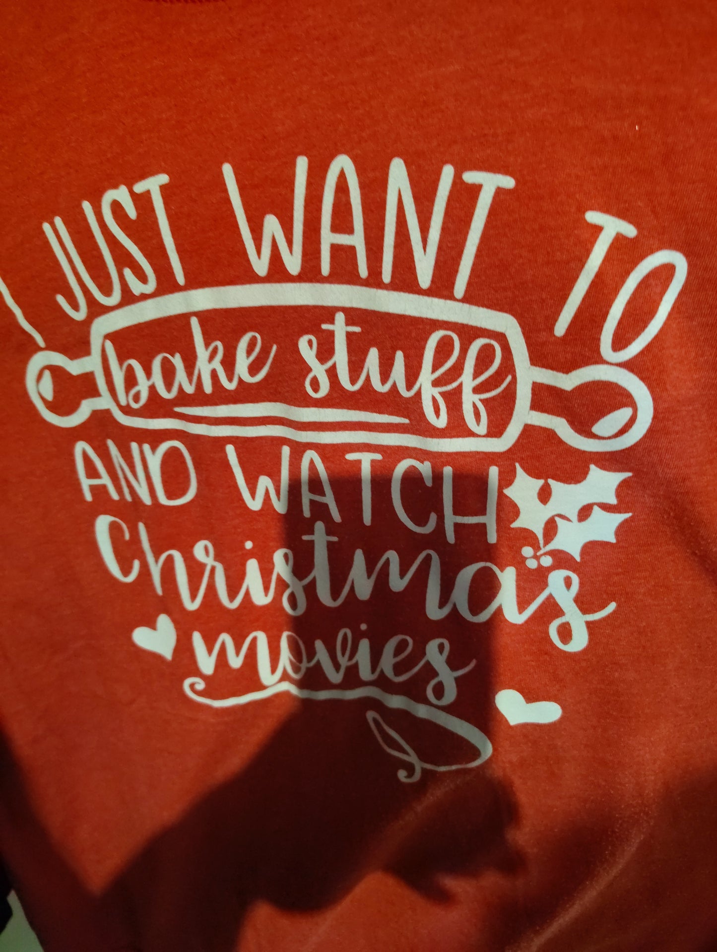 District red baking and Christmas movies tee 4x