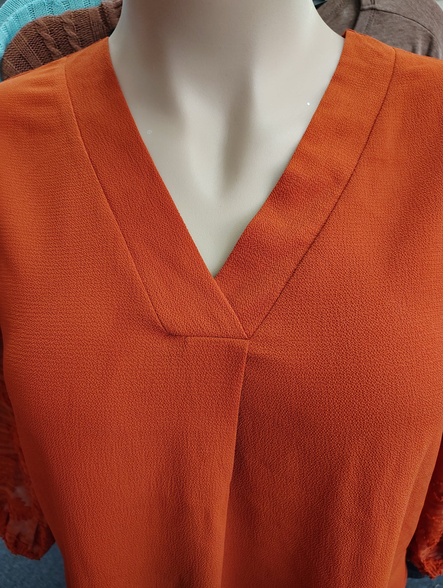 Cato orange dressy work top size xl
