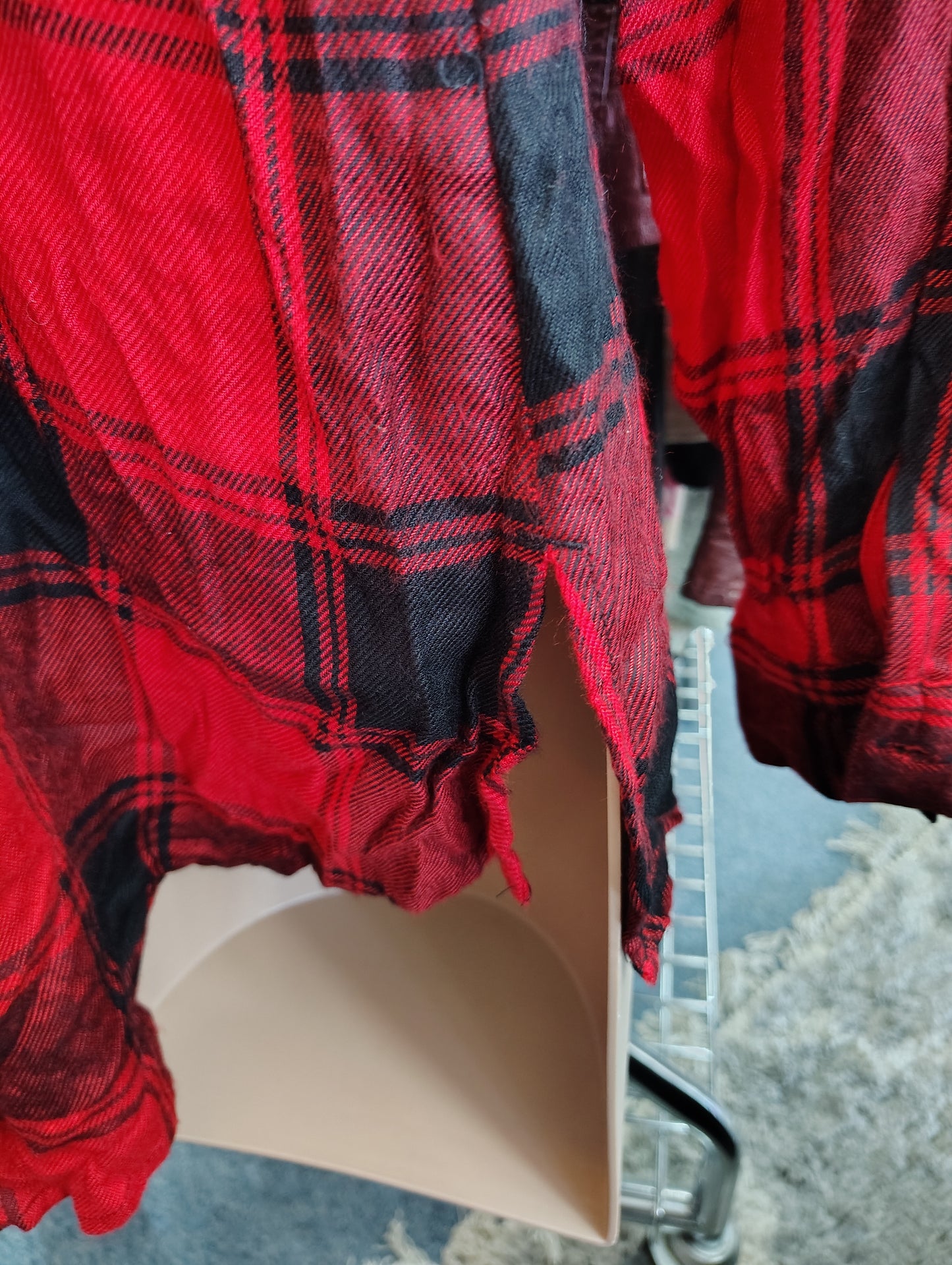 Maurices plaid soft flannel shirt with lace up in the back size 3x