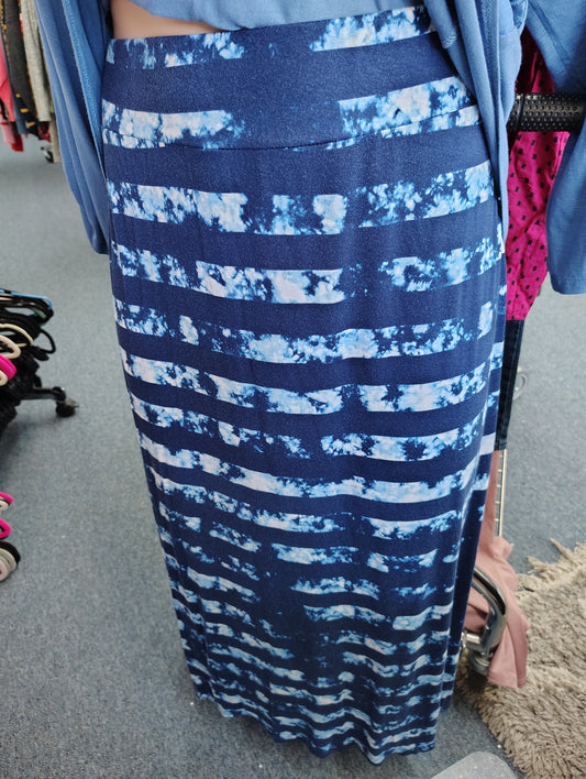 a.n.a. knit maxi skirt striped and tie dye size 2x