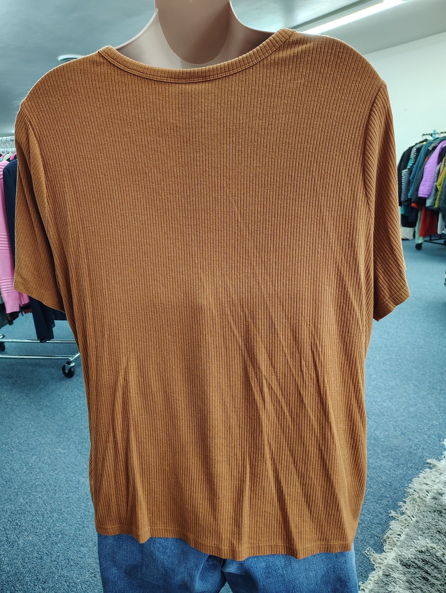 Ava & Viv brown ribbed tee size 4x