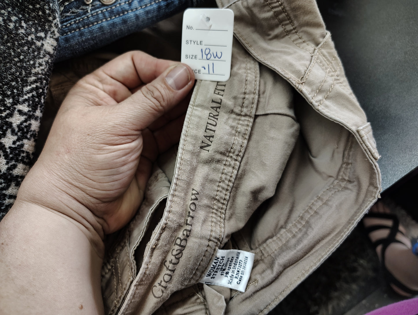 Croft & Barrow natural fit khaki skort size 18w