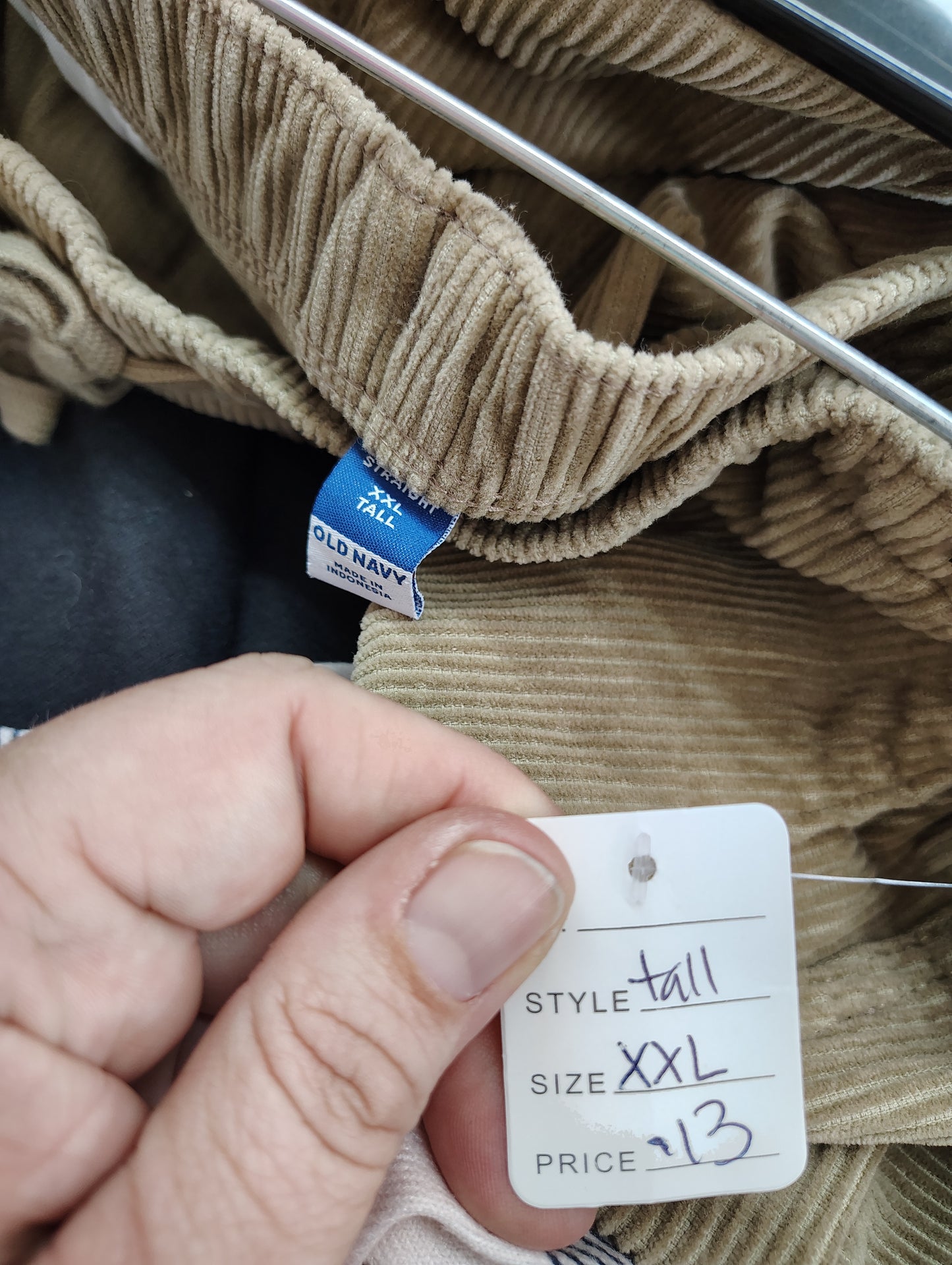 Old Navy tan corduroy pull on pants size xxl tall