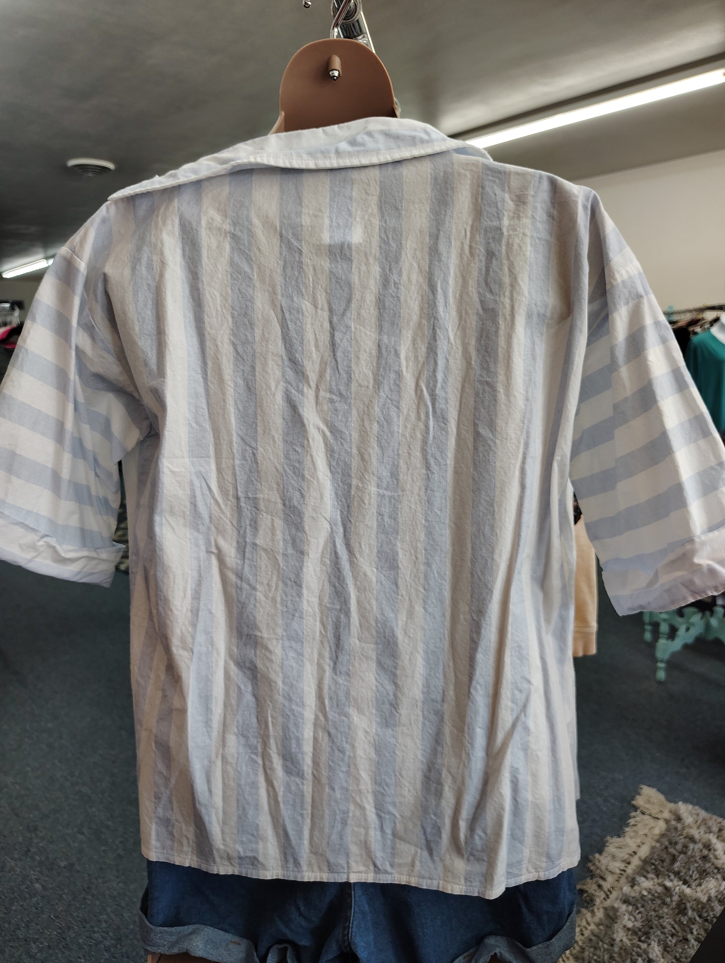 Miss Look striped button front top size 1x