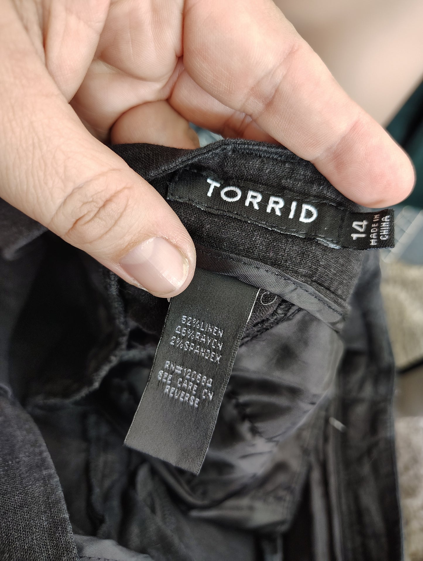 Torrid black dress pants straight leg size 14