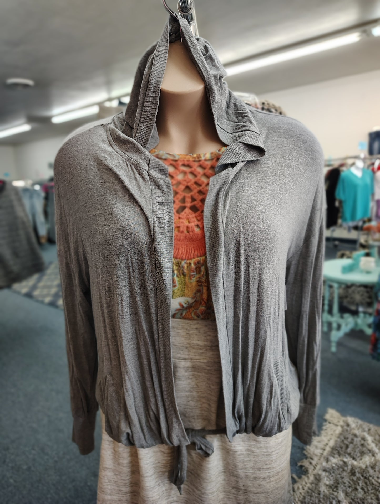 Torrid super soft knits gray open front knit jacket size 1x