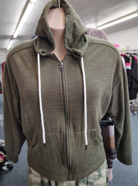 Maurices green hoodie with zip front size 1x
