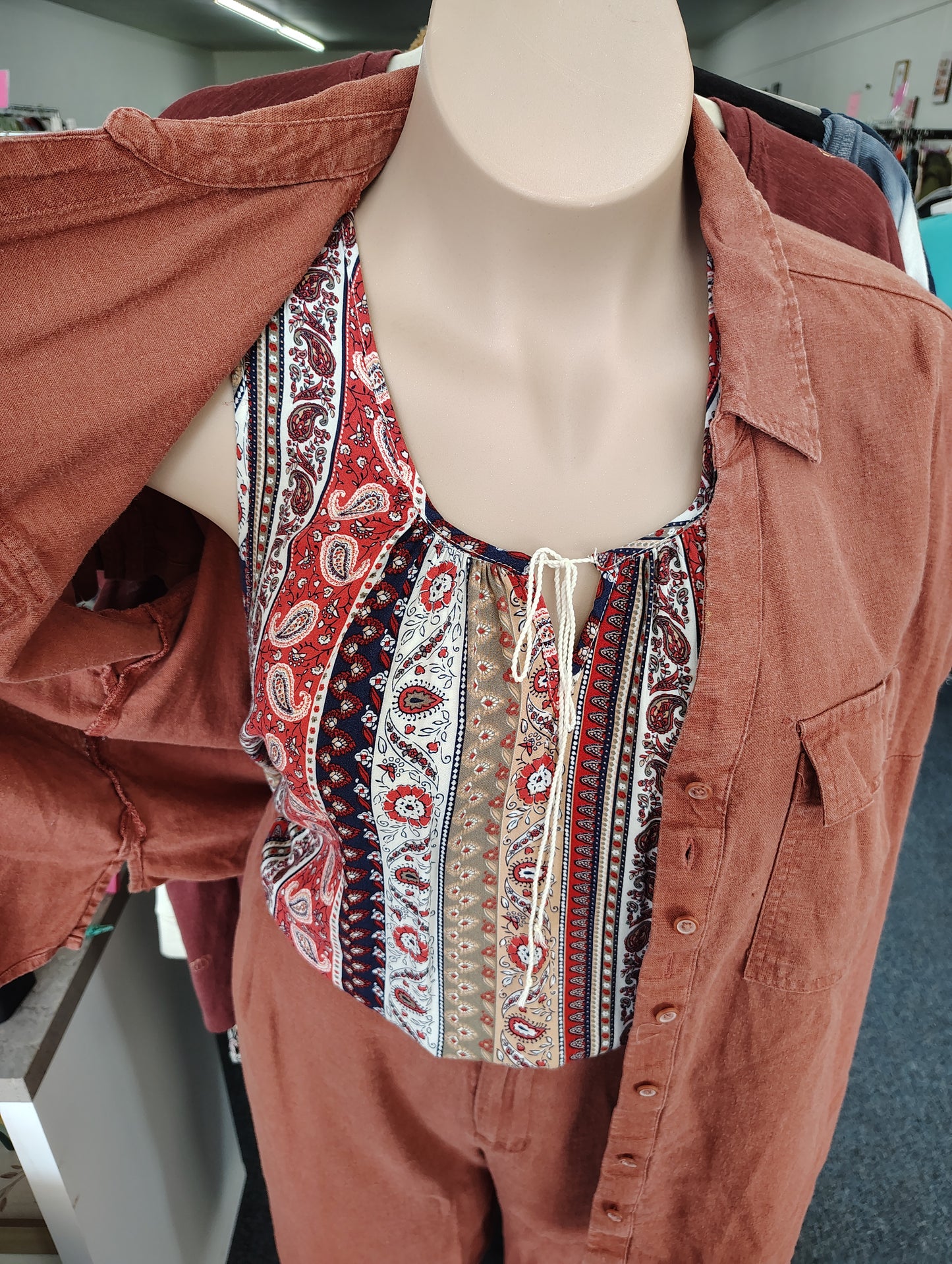 ALC paisley stripe tank top size 2x