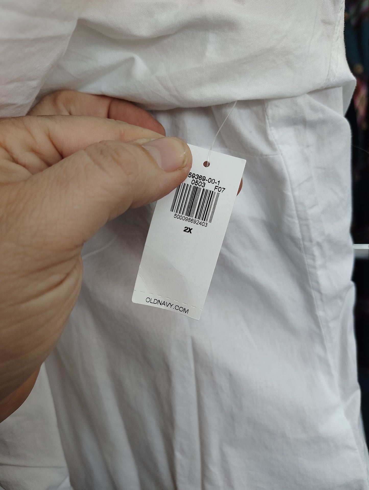 Old Navy NWT white button front shirt long sleeve 2x