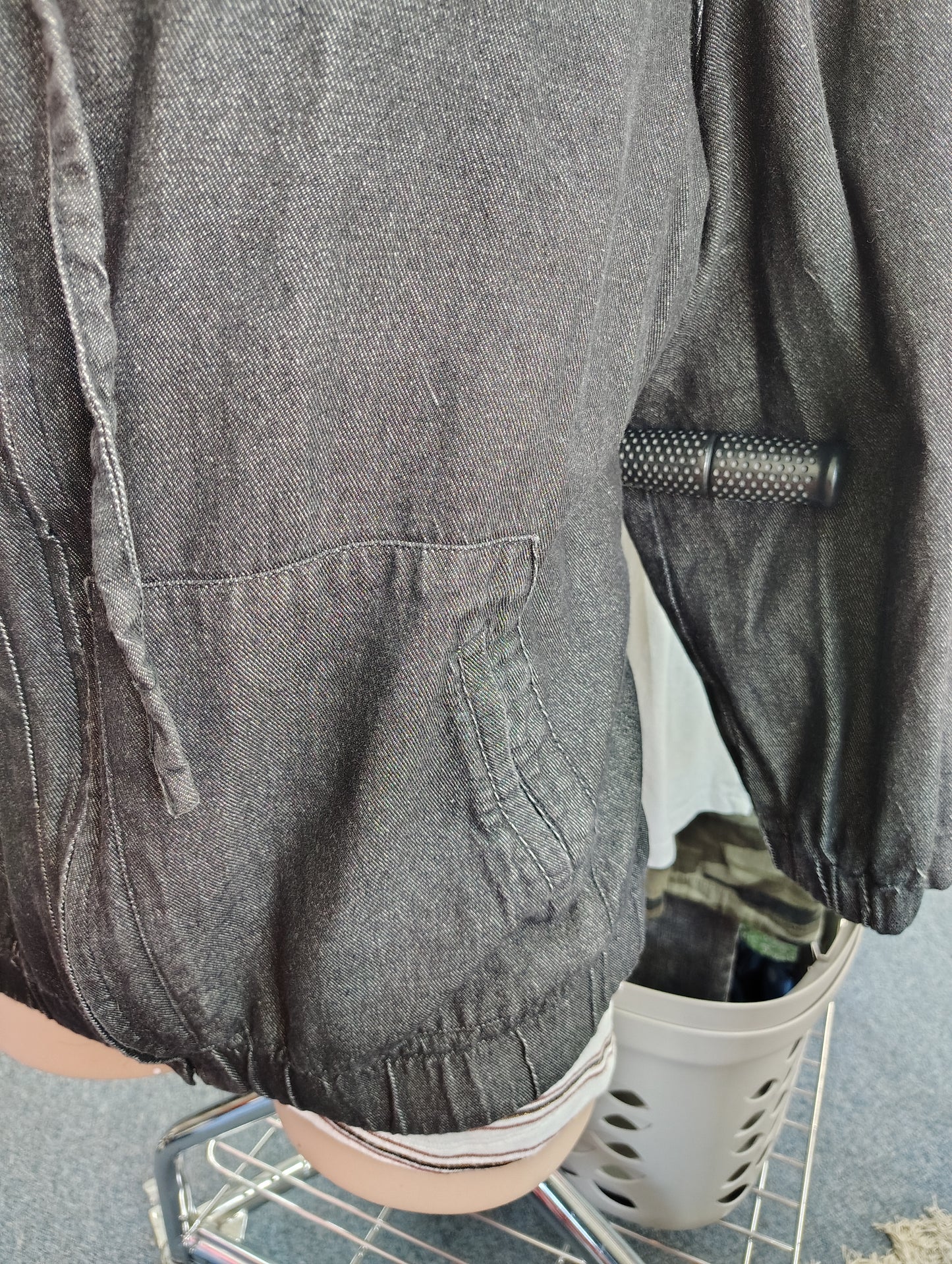 Roaman's dark denim hooded jacket size 26w 4x