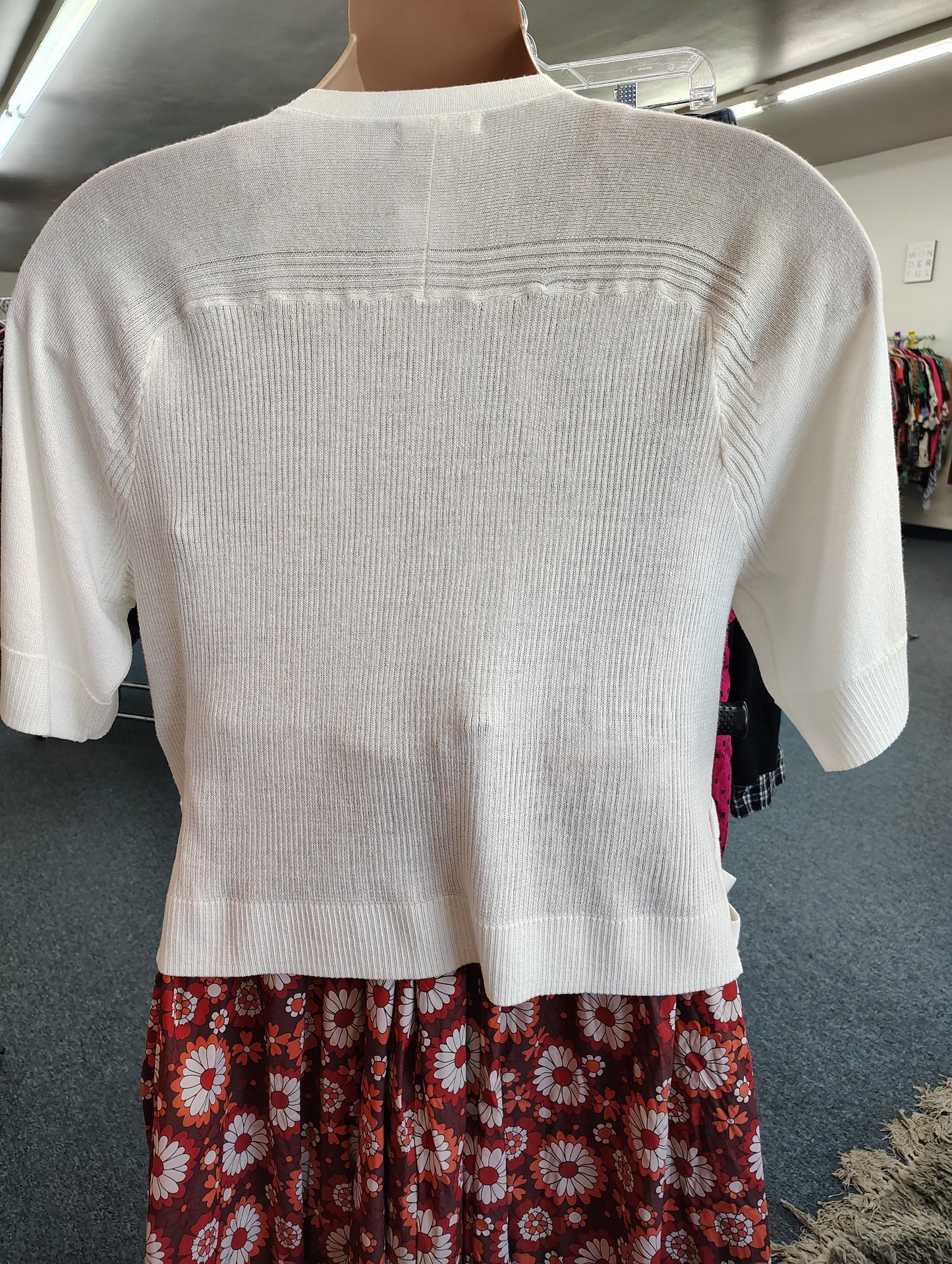 Maurices cropped white cardigan sweater size 1x