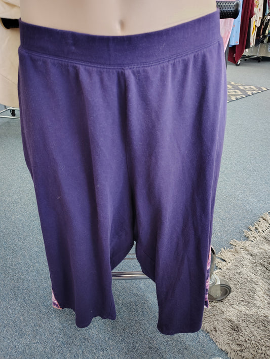 Catherines purple yoga capri lounge pants size 4x
