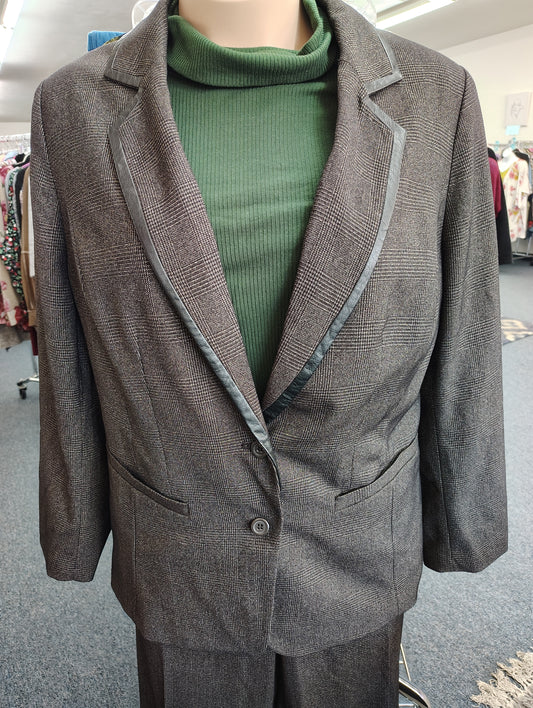 Lane Bryant brown plaid blazer jacket size 26 4x