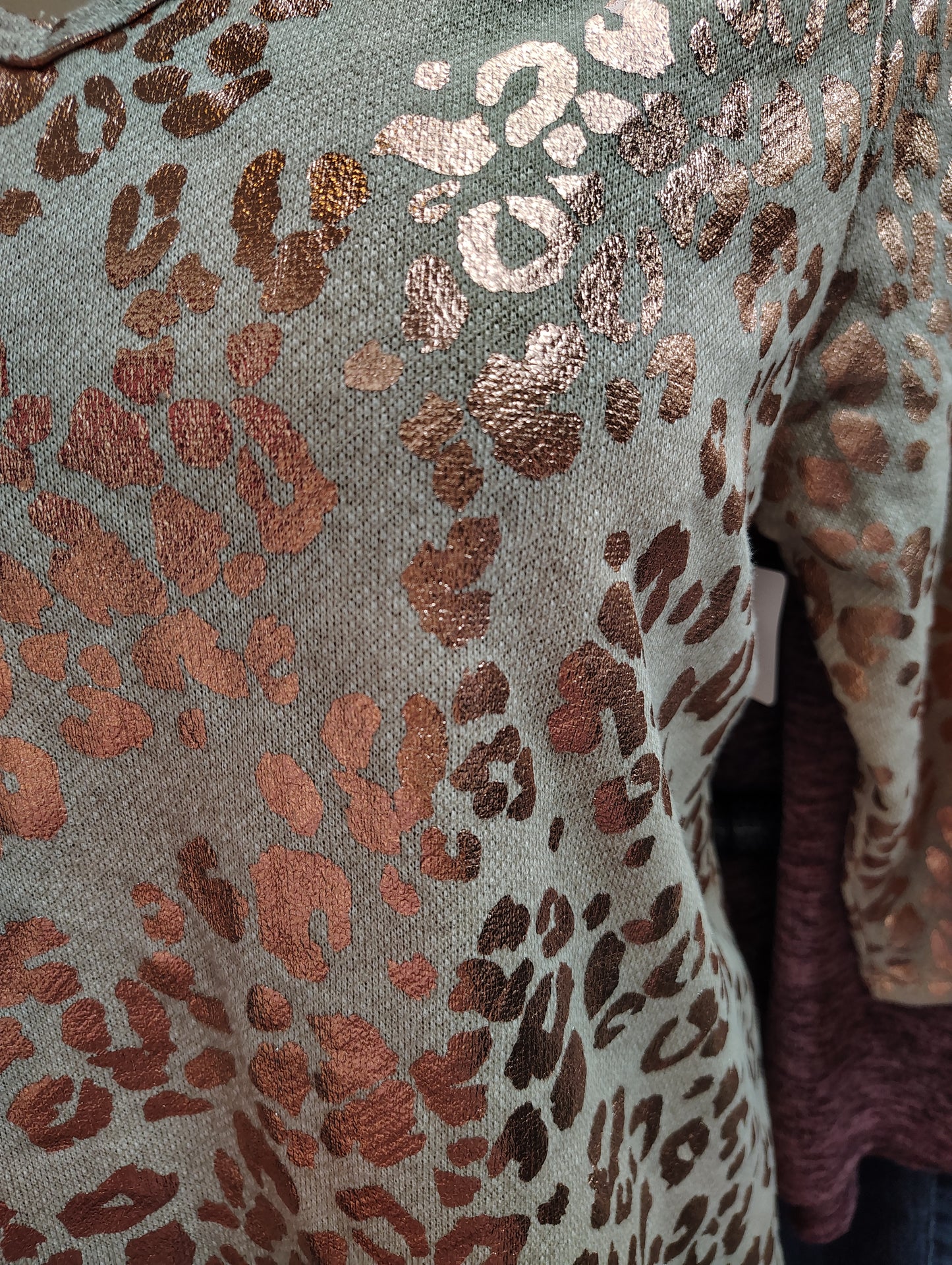 Honeyme Curvy animal print top with shiny design xl