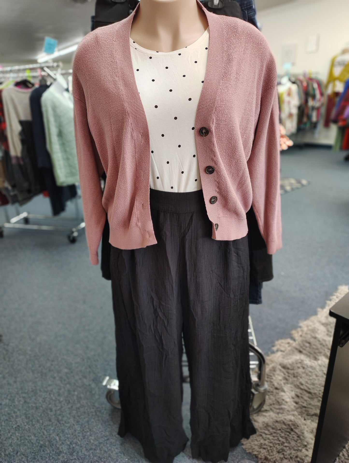 Zenana pink cardigan sweater size 2x