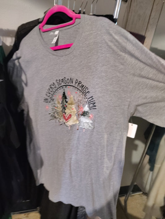 Bella Canvas gray religious Christmas size 2x