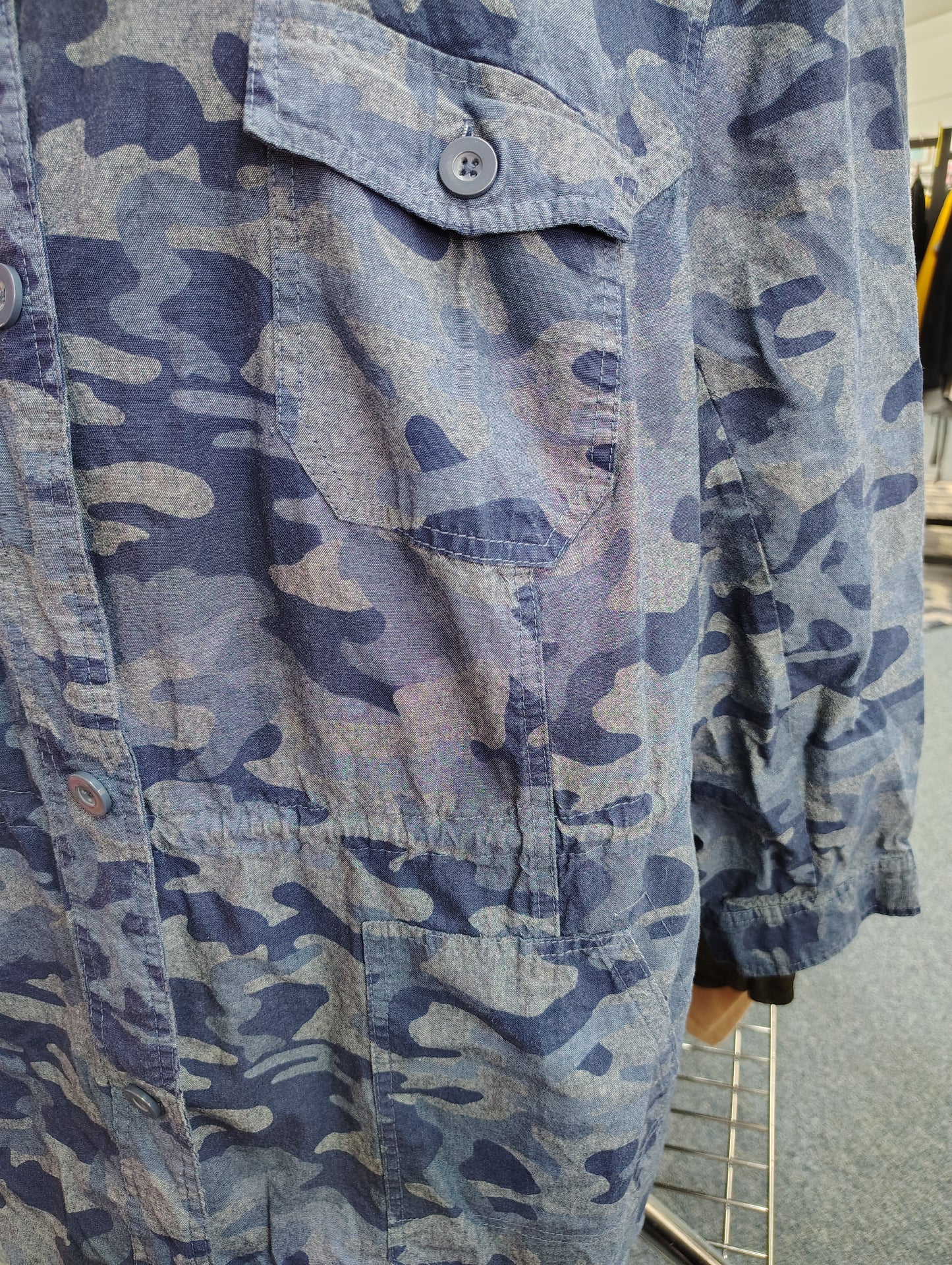 Woman Within denim jacket camo print size 5x