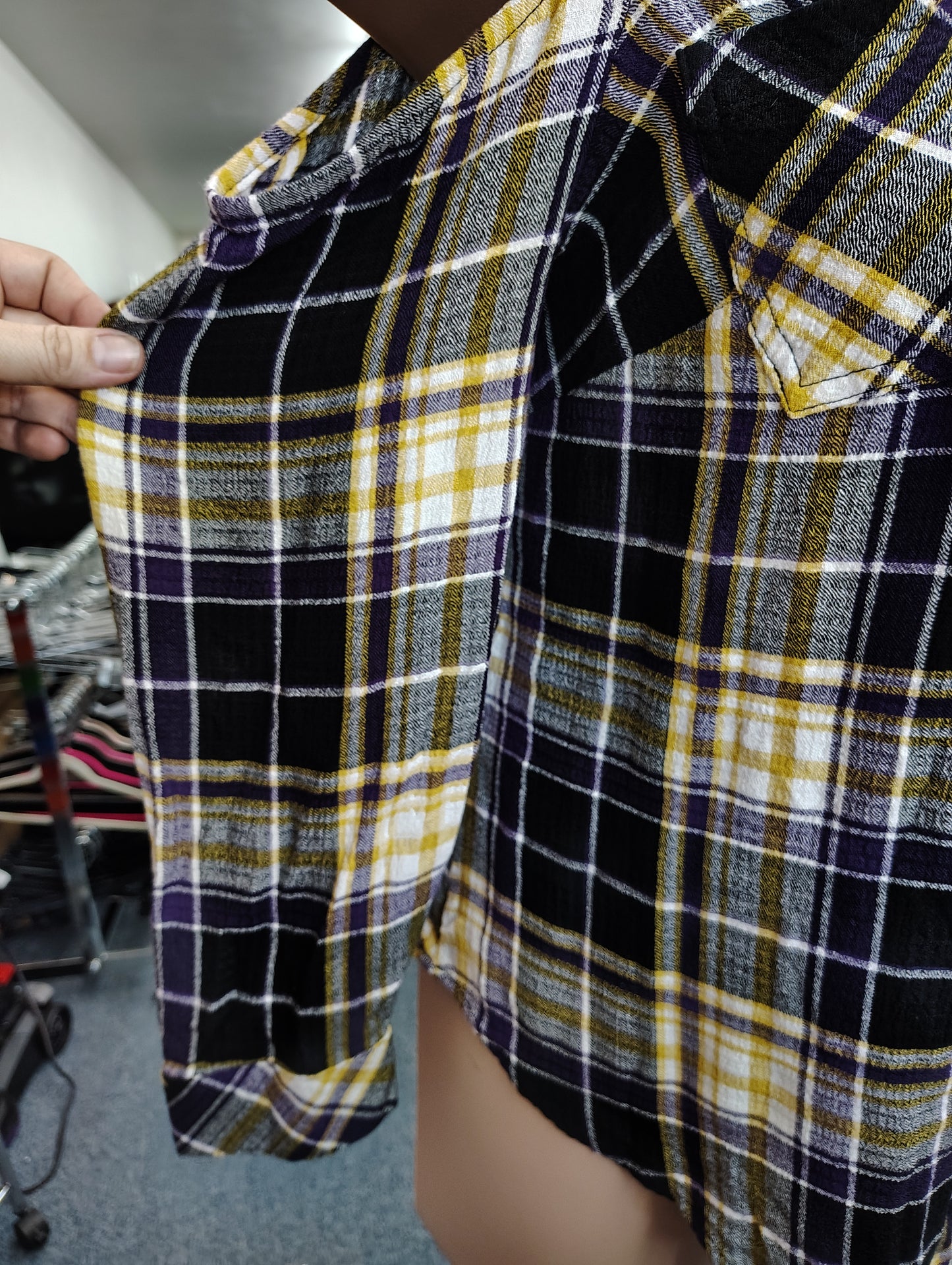 Torrid flannel cold shoulder top size 2x Viking colors!