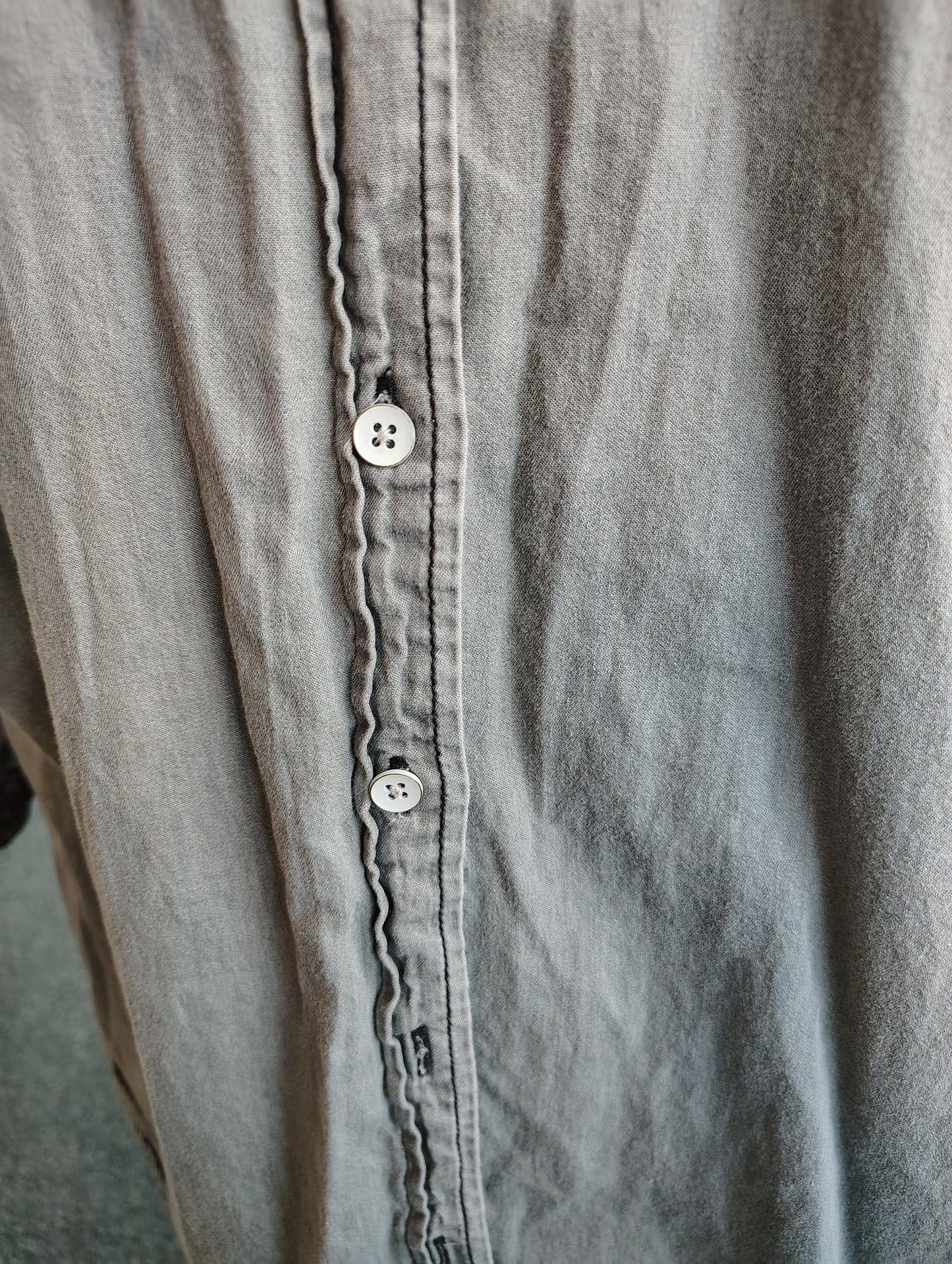 Torrid gray button front chambray denim shirt size 5x 28