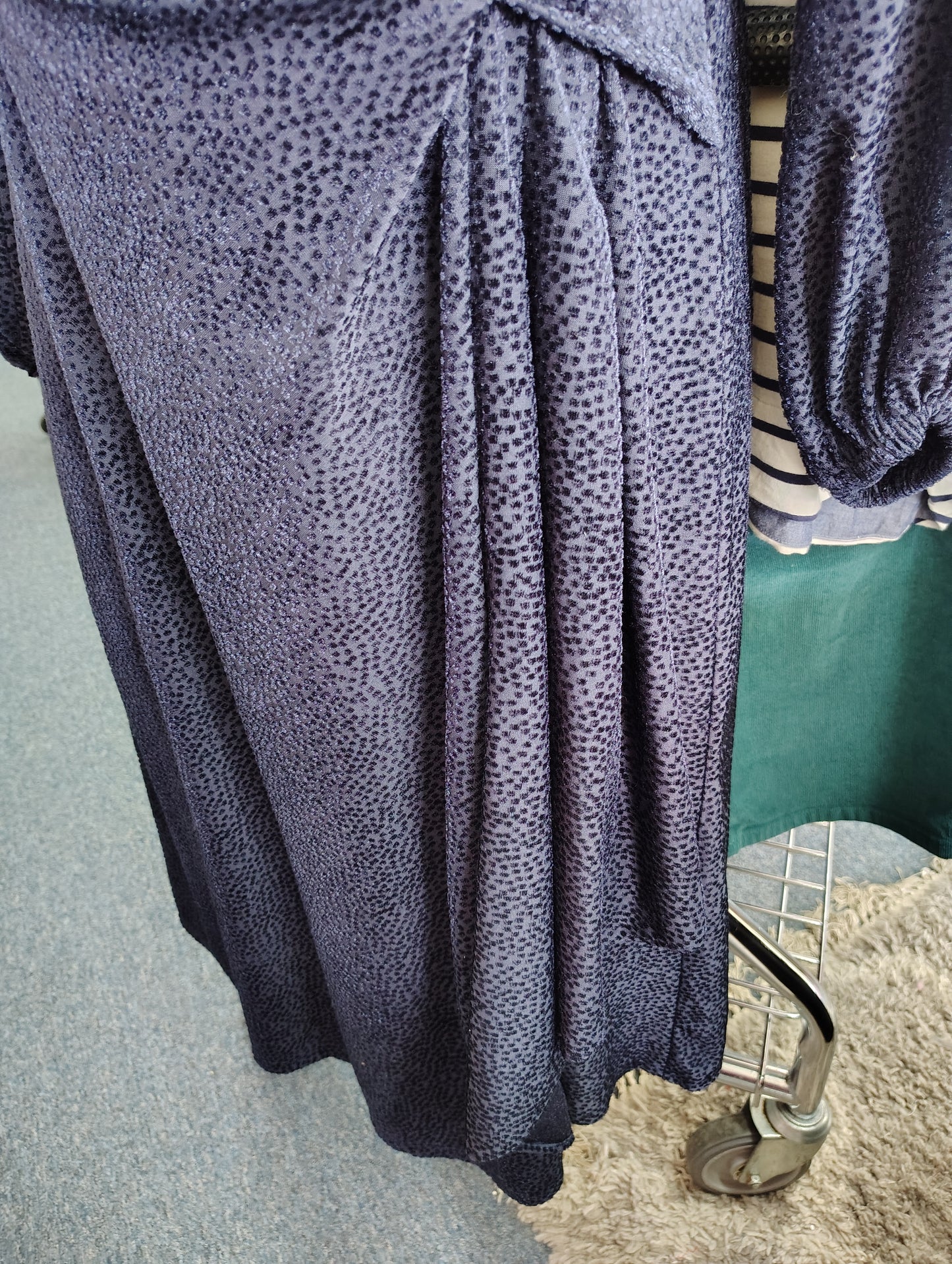 Lane Bryant velvet animal print faux wrap dress size 14