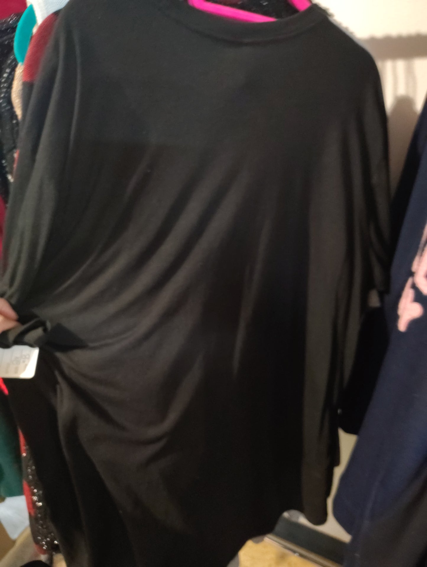 District black Merry & Bright Christmas tee size 2x