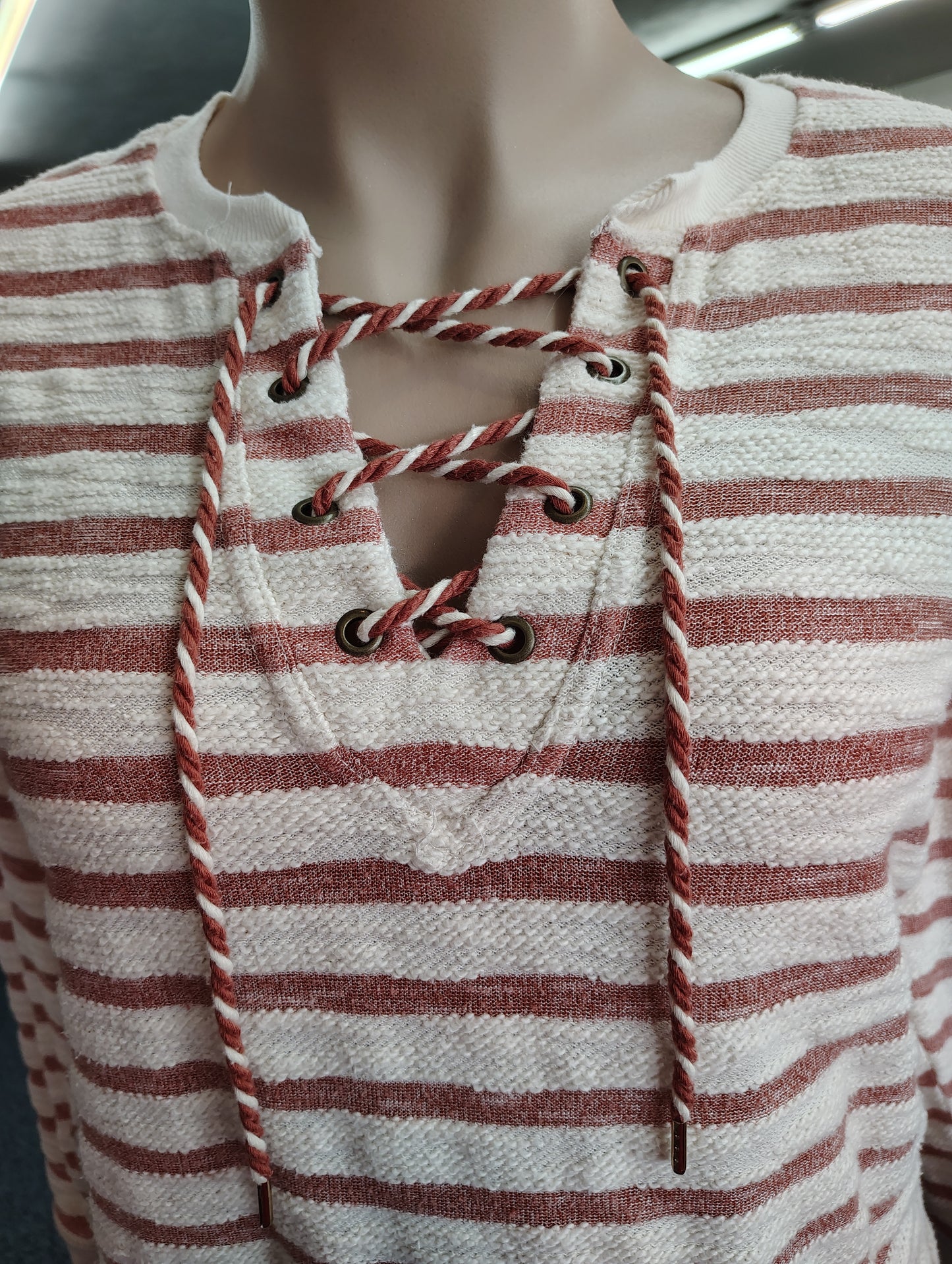 Maurices striped sweatshirt with laceup neck size 4x