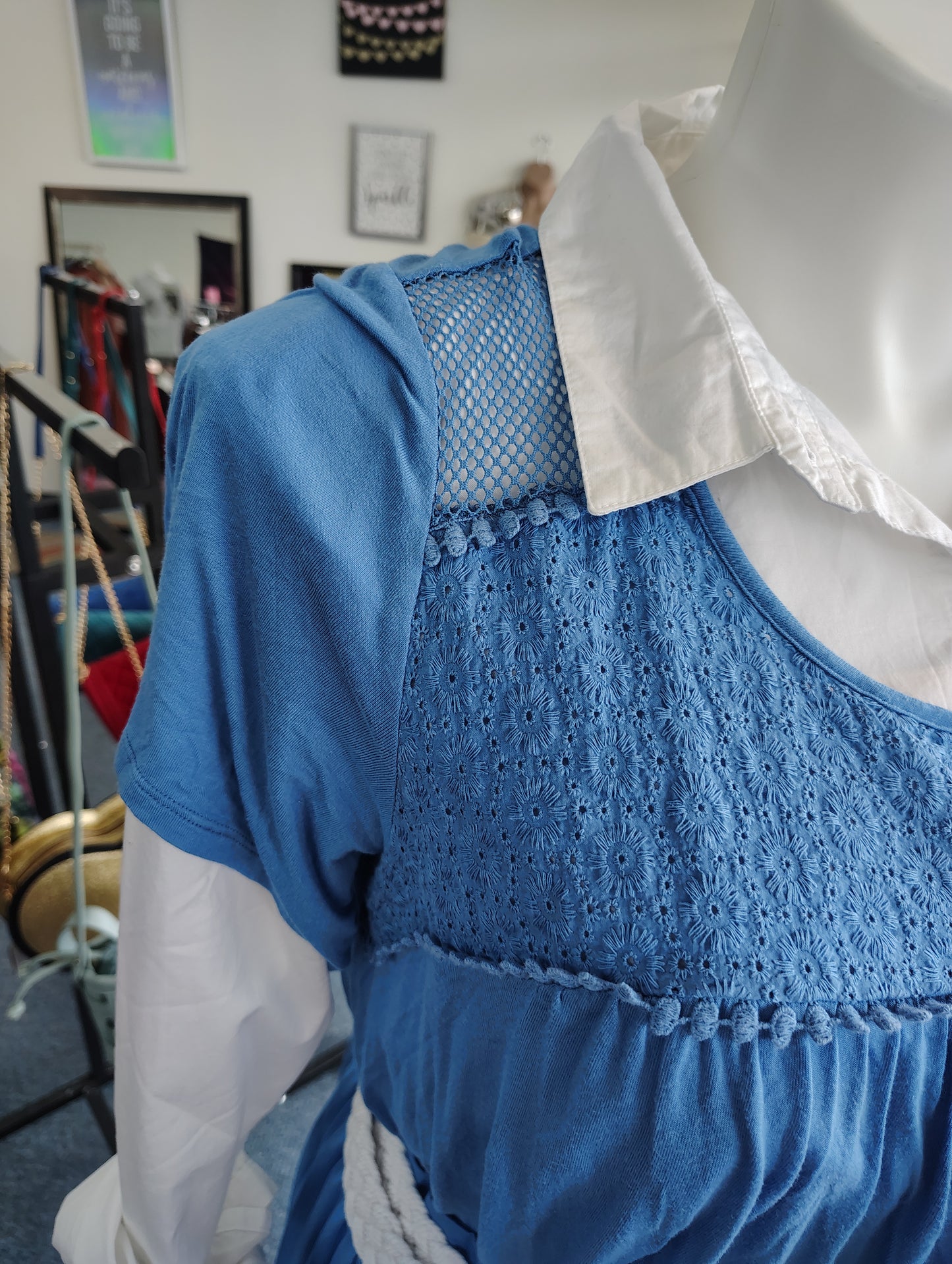 AB Studio blue bib top size 1x