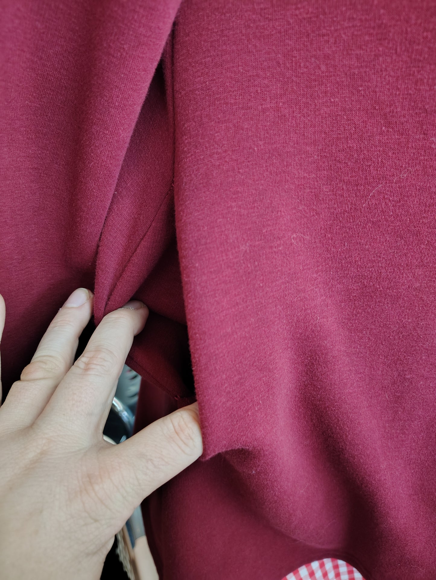 Hanna Nikole maroon zip front hooded sweatshirt size 2x