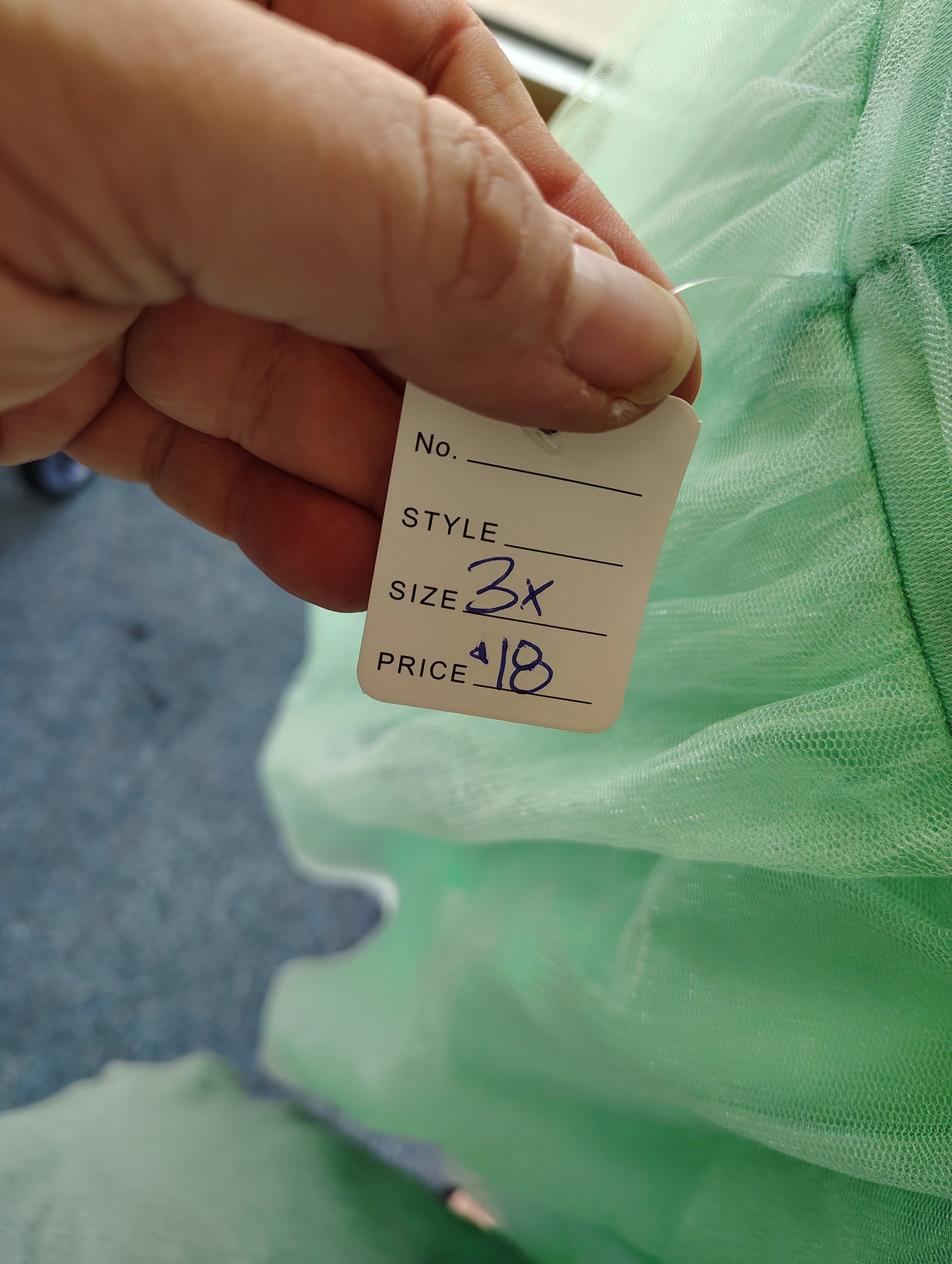 Seafoam green tulle mermaid skirt size 3x
