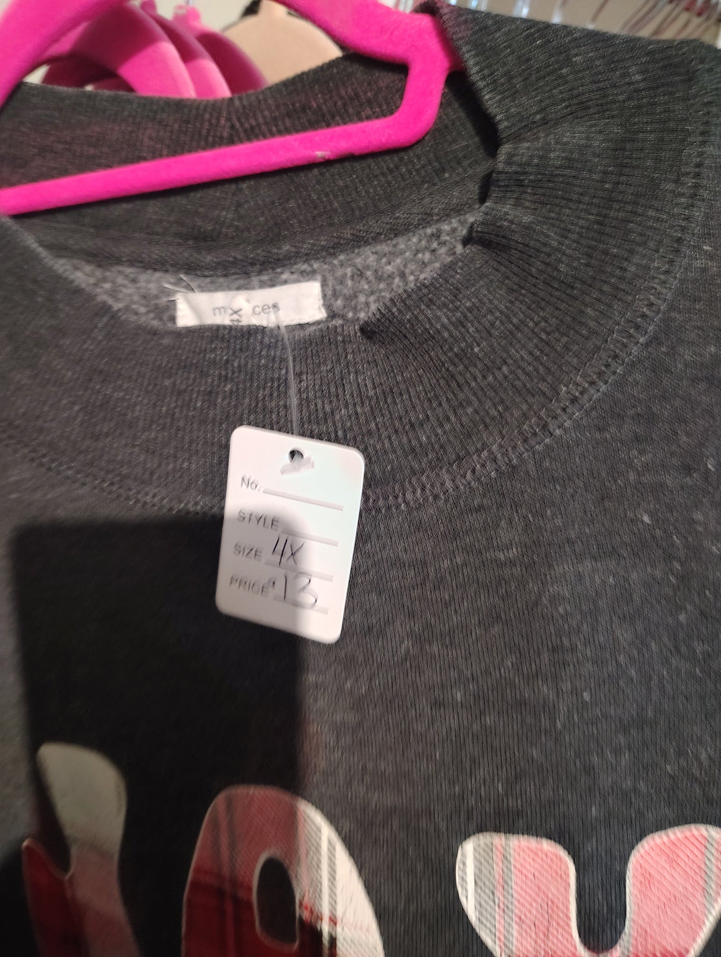 Maurices Joy to the World gray sweatshirt size 4x
