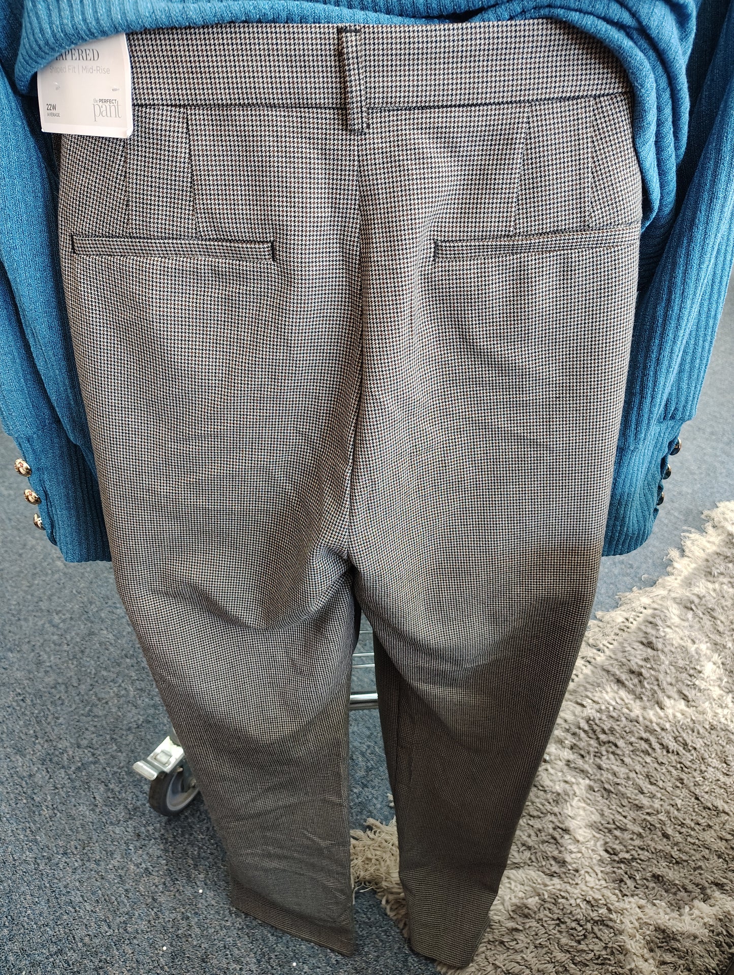 CJ Banks plaid NWT dress pants size 22W tapered leg