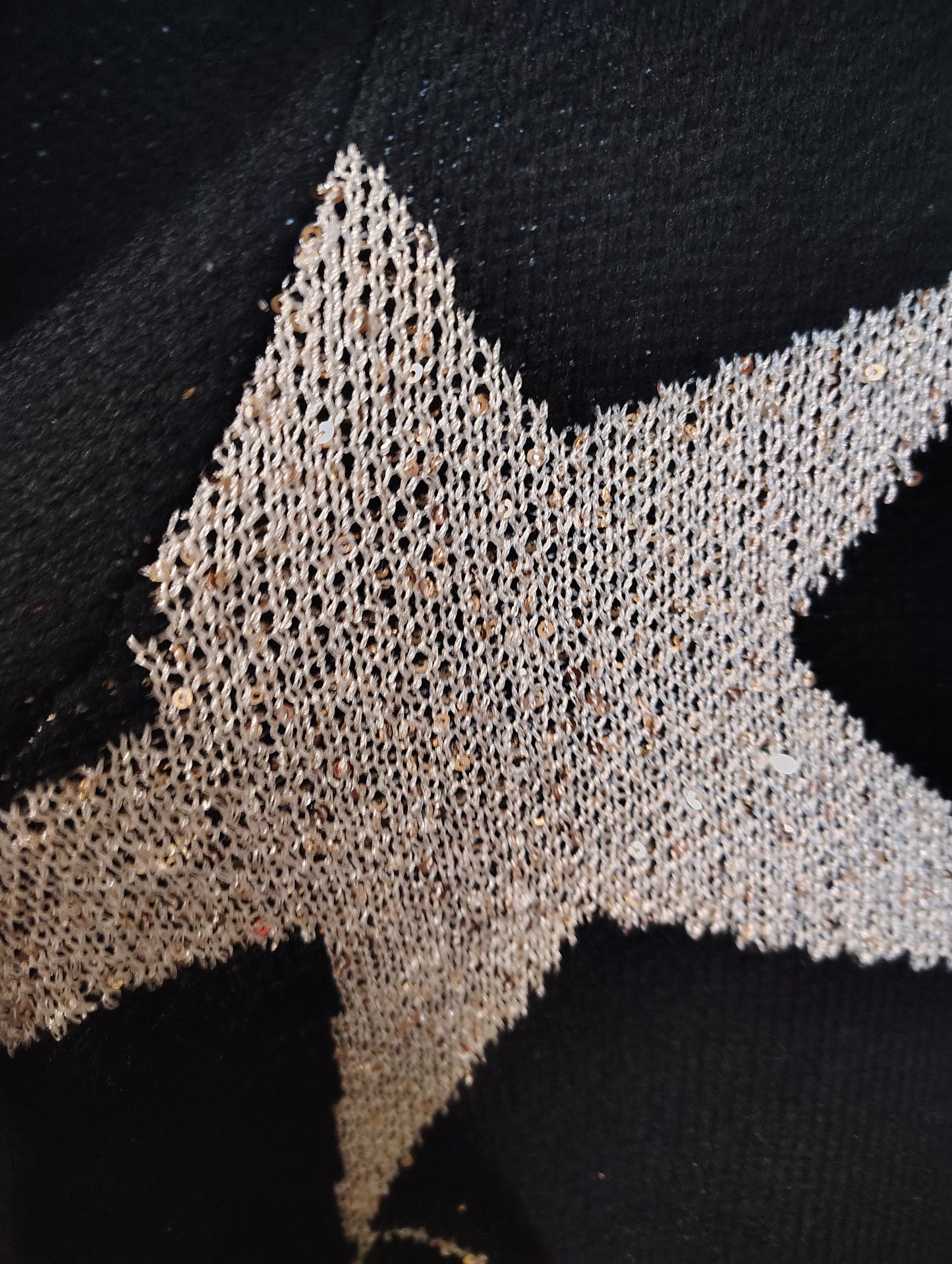 Northstyle black sweater with silver stars size 2x