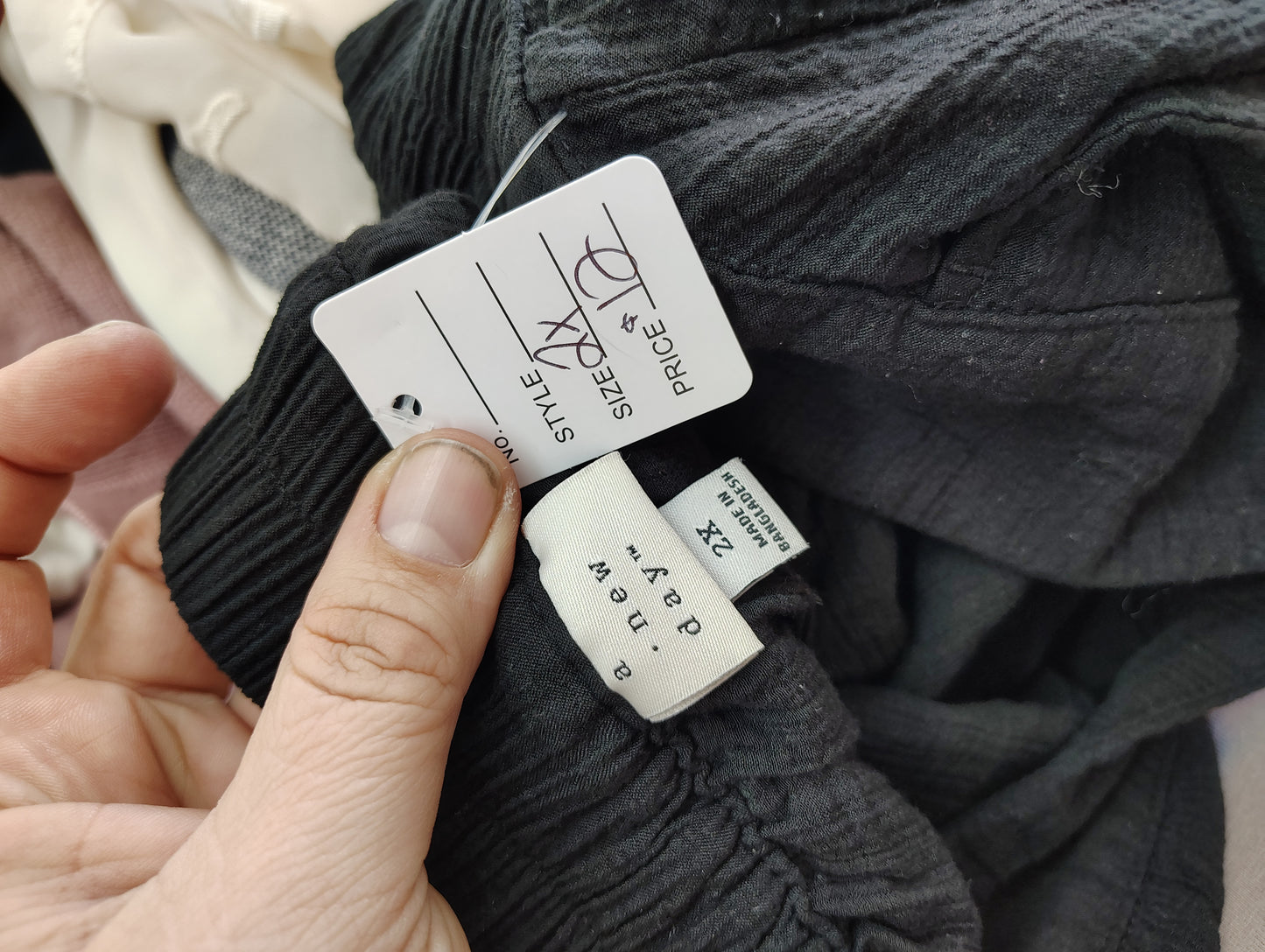 A new day black wide leg pull on pants size 2x