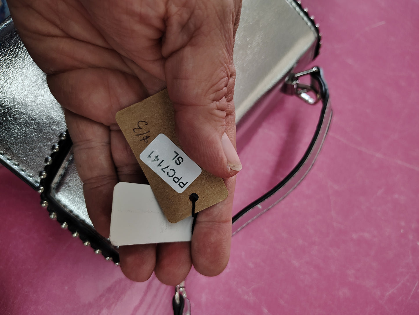 New small silver crossbody bag