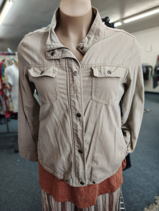 Christopher & Banks khaki jacket size xl