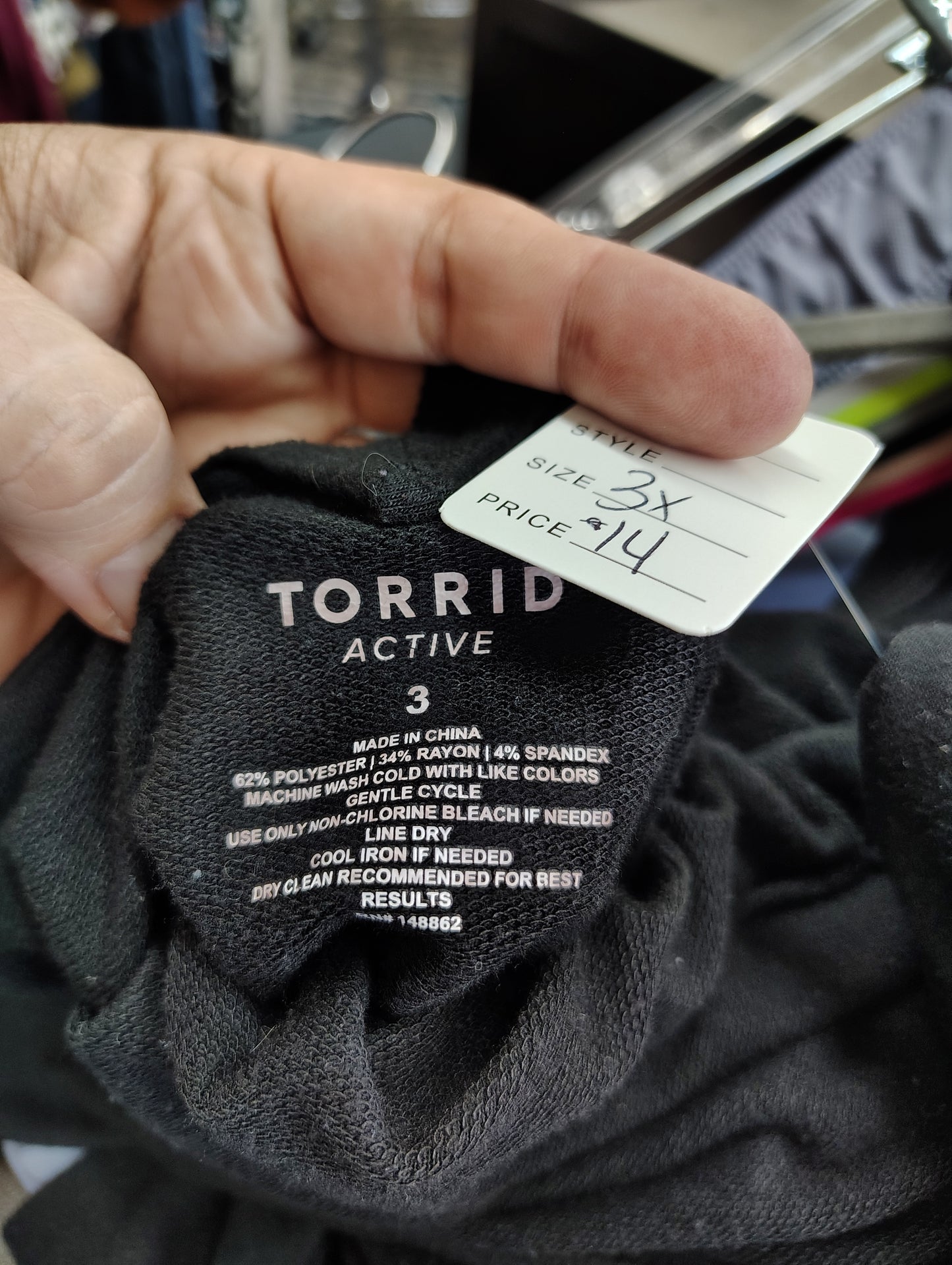 Torrid Active black sweatshirt with rainbow straps size 3x