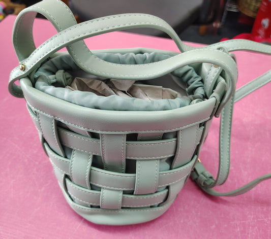 Light blue bucket bag with crossbody strap new