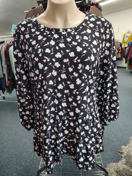 Lane Bryant NWT floral tiered top size 6x